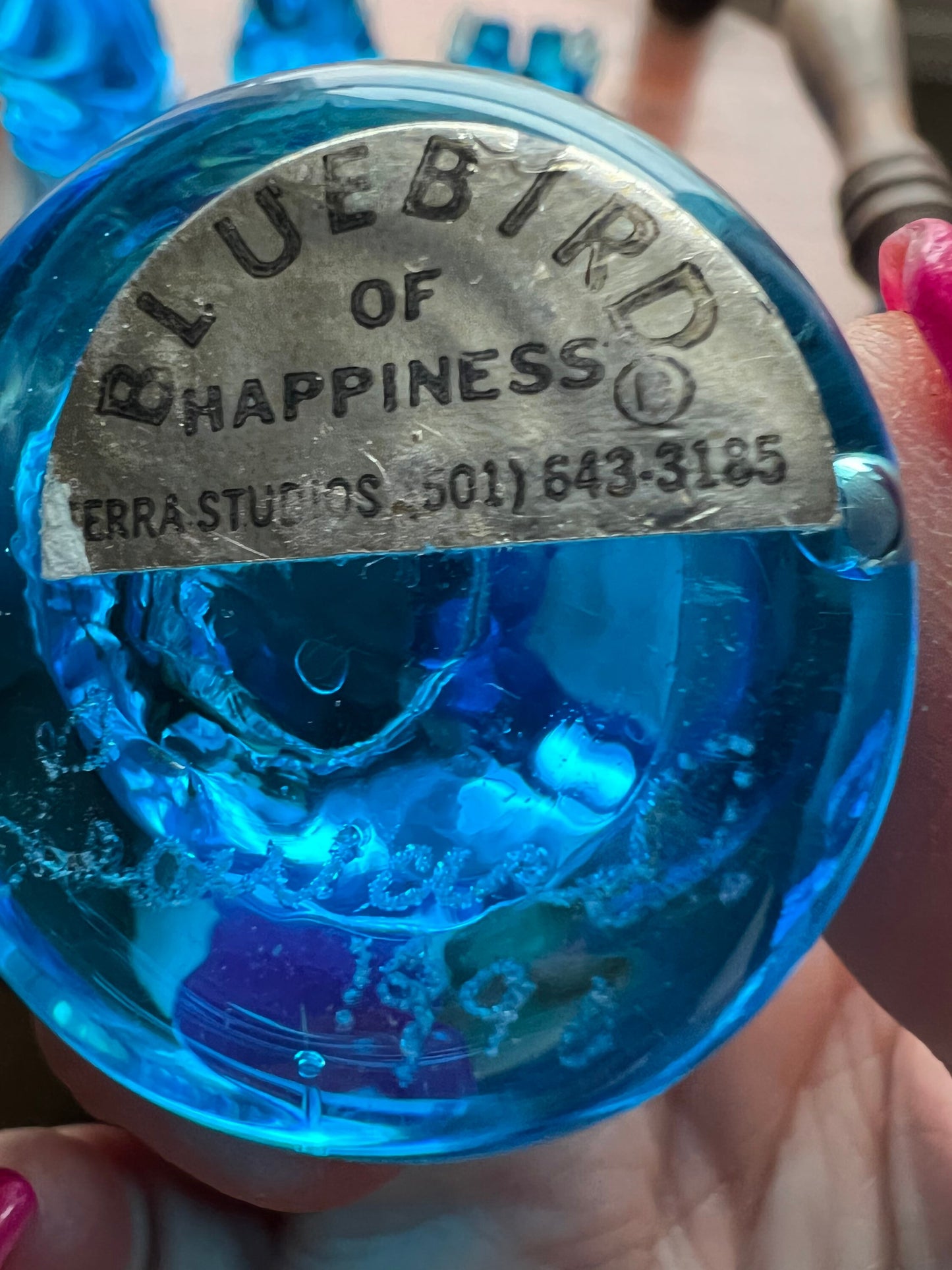 Vintage Bluebirds of Happiness signed by Leo Ward Family Collection of 6 Blue Art Glass Artwork Lover Antiques and Vintage