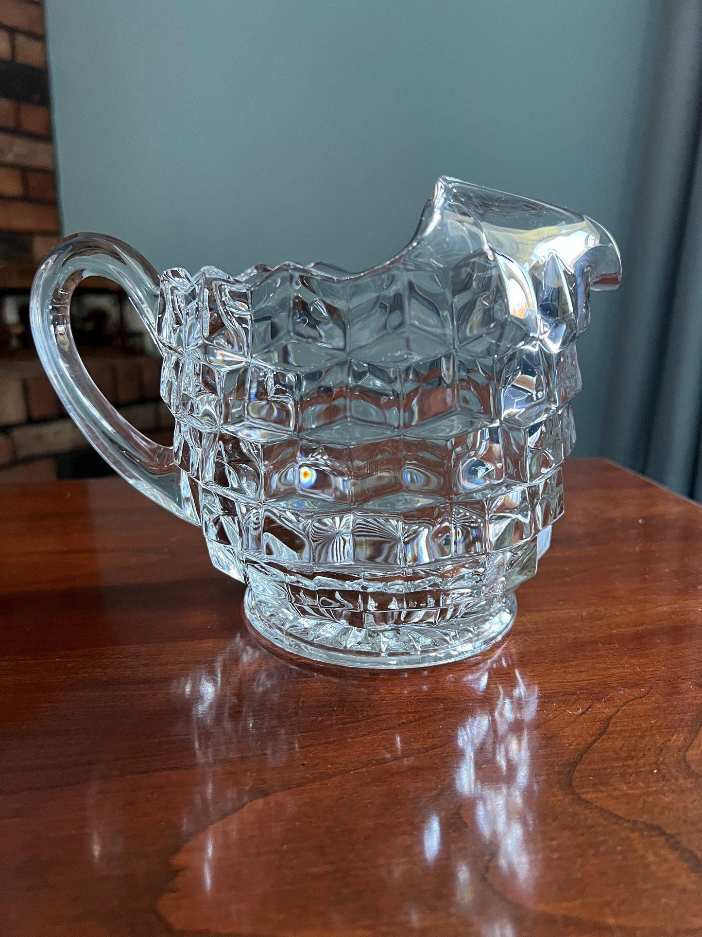 Vintage Fostoria American Pattern Pitcher 1950s Fostoria Pitcher Crystal Glass Art, Lover Antiques and Vintage