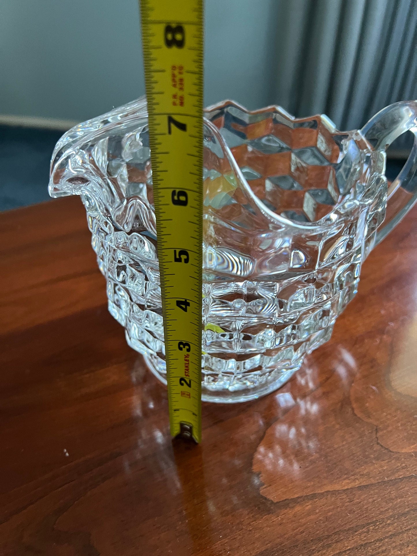 Vintage Fostoria American Pattern Pitcher 1950s Fostoria Pitcher Crystal Glass Art, Lover Antiques and Vintage
