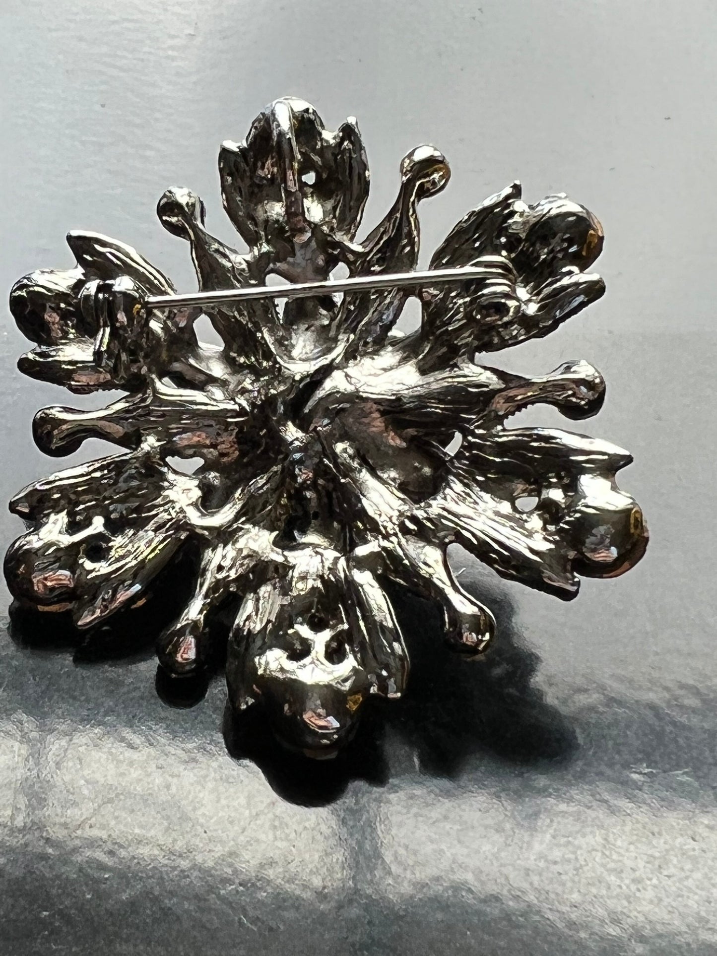 Vintage Black brooch multifaceted pin jewelry great gift