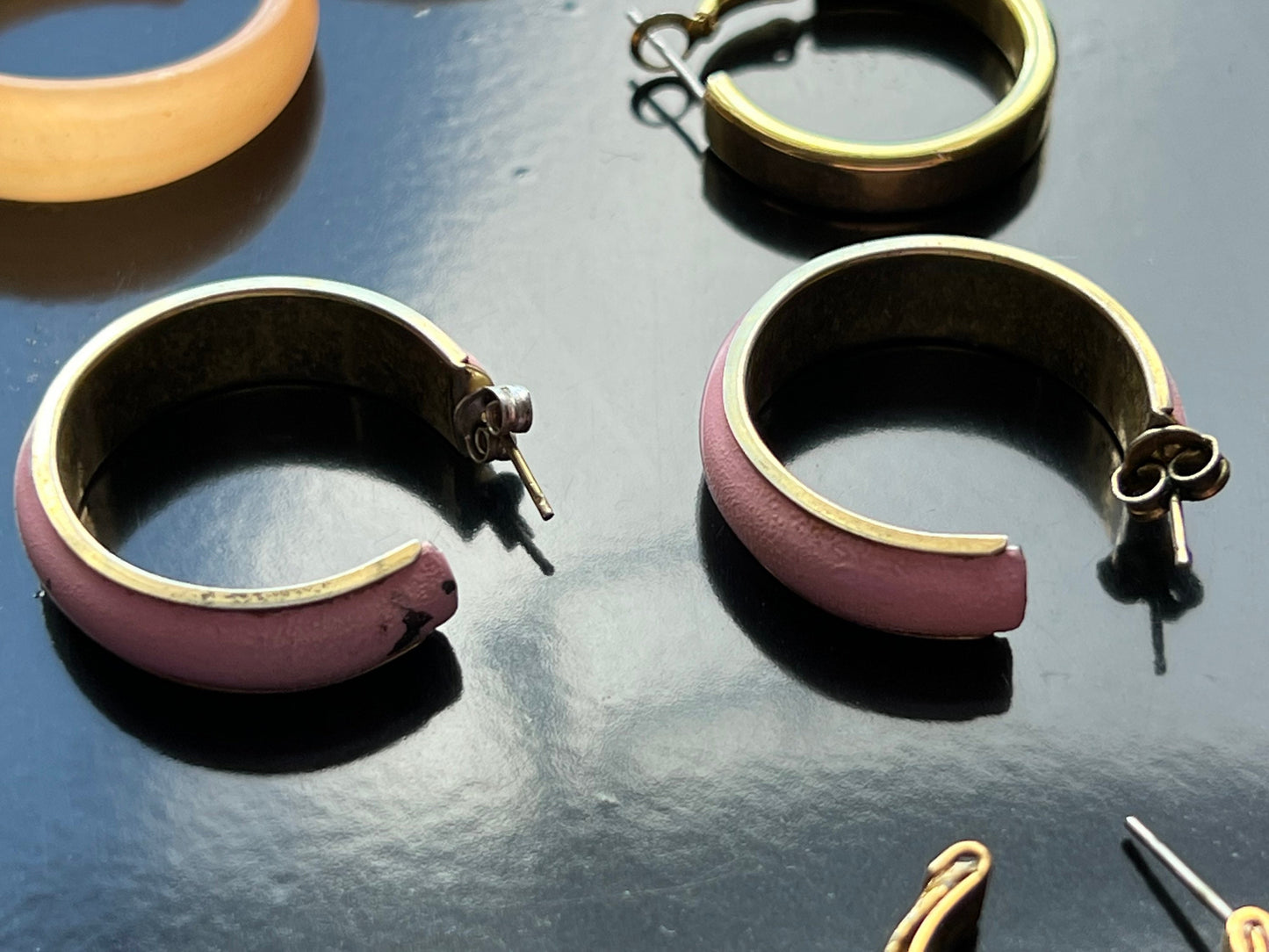 Vintage Hoop Earring Collection Set of 7 Pairs of Earrings Lover Antiques Vintage