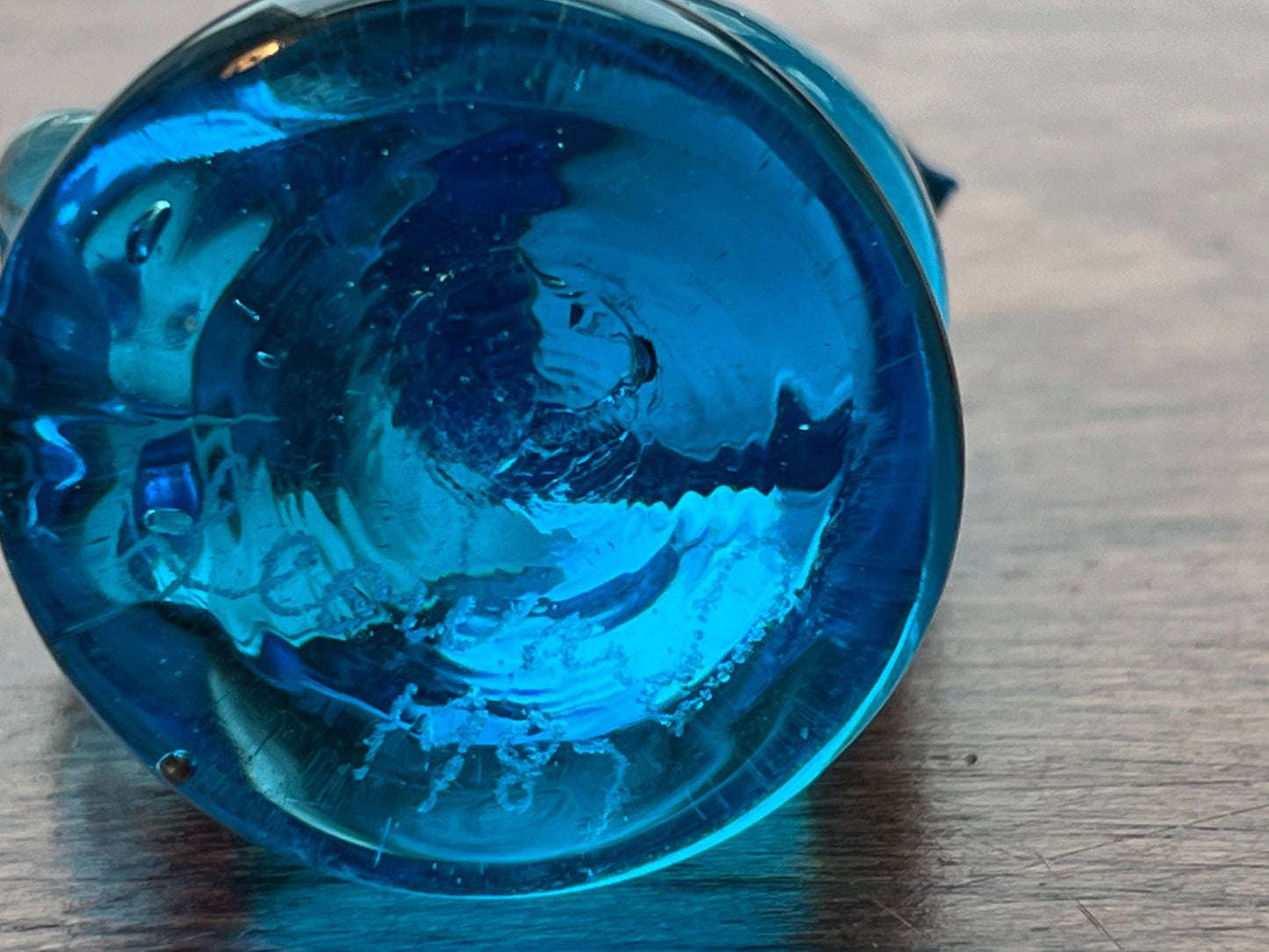 2 Vintage Leo Ward Signed Bluebird of Happiness Art Glass Artwork Bluebirds blue