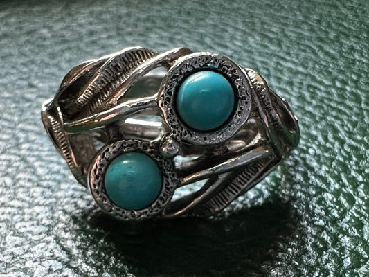 Vintage Sarah Coventry Turquoise Ring, Adjustable Turquoise Ring, Vintage Jewely, Lover Antiques and Vintage
