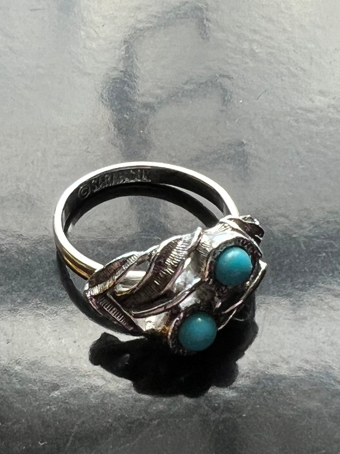 Vintage Sarah Coventry Turquoise Ring, Adjustable Turquoise Ring, Vintage Jewely, Lover Antiques and Vintage