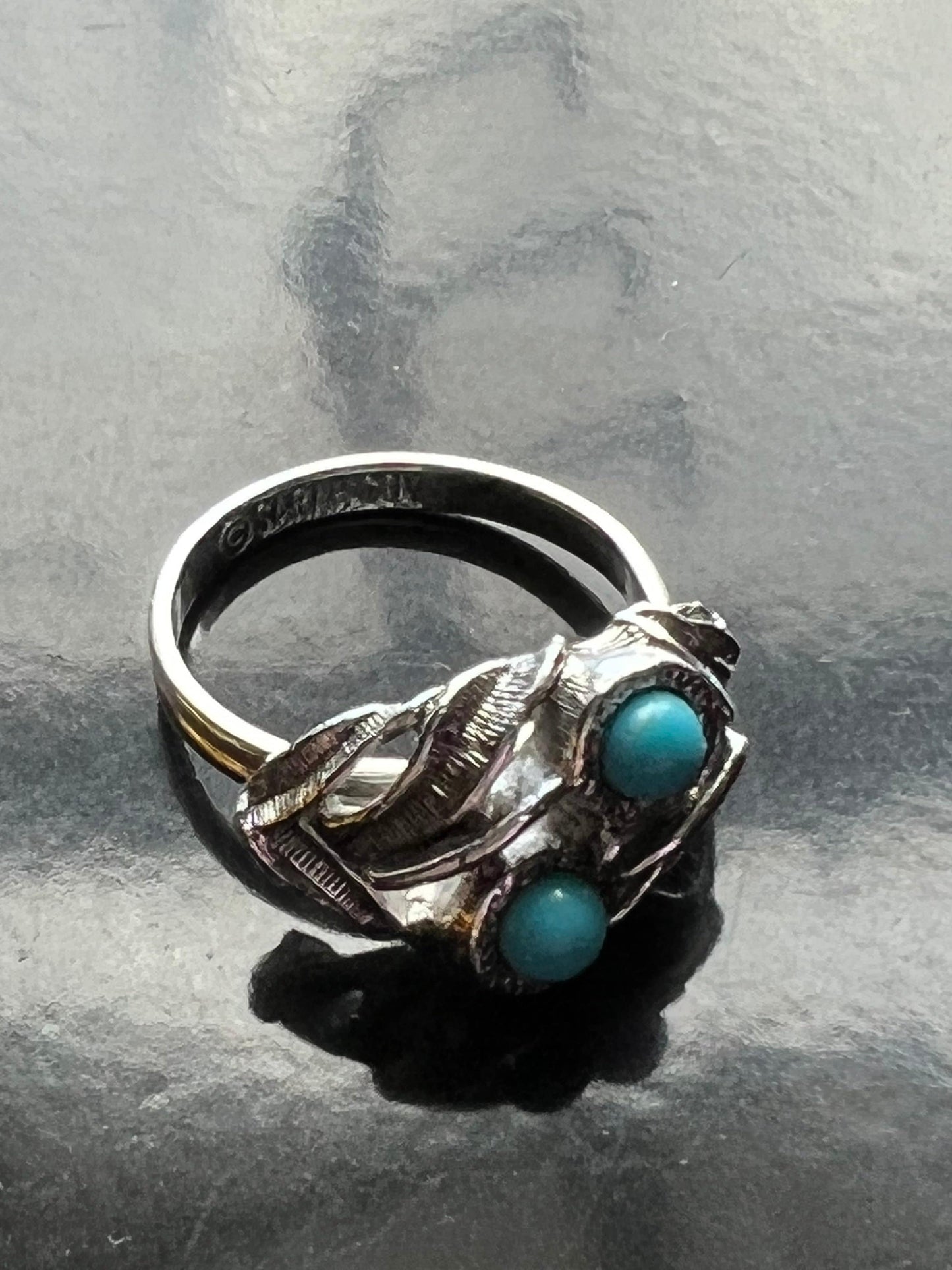 Vintage Sarah Coventry Turquoise Ring, Adjustable Turquoise Ring, Vintage Jewely, Lover Antiques and Vintage