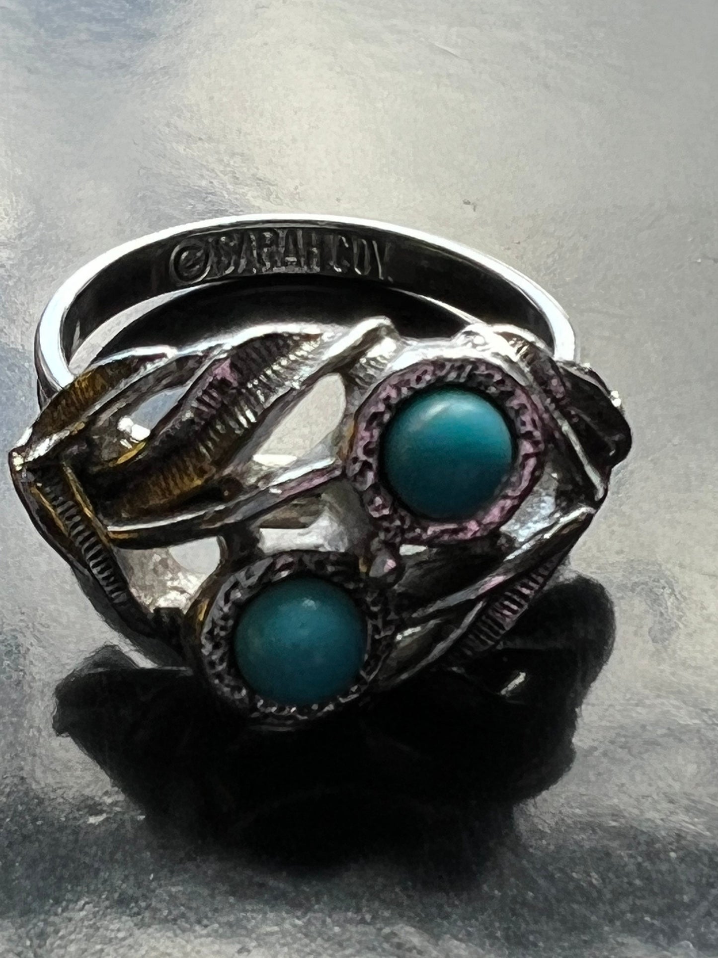 Vintage Sarah Coventry Turquoise Ring, Adjustable Turquoise Ring, Vintage Jewely, Lover Antiques and Vintage