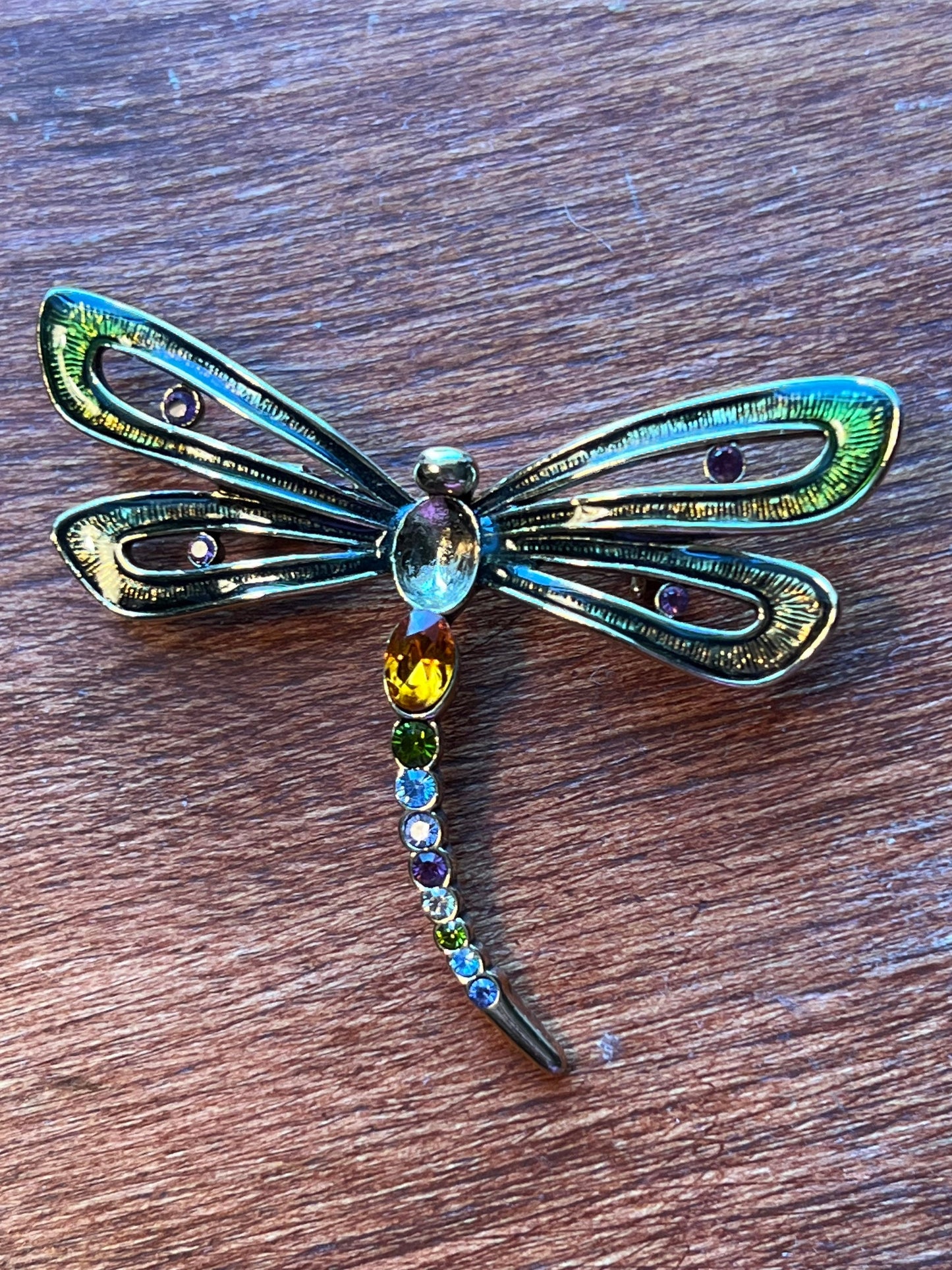 Vintage Monet Dragonfly Pin Colorful Brooch Lover Antiques and Vintage