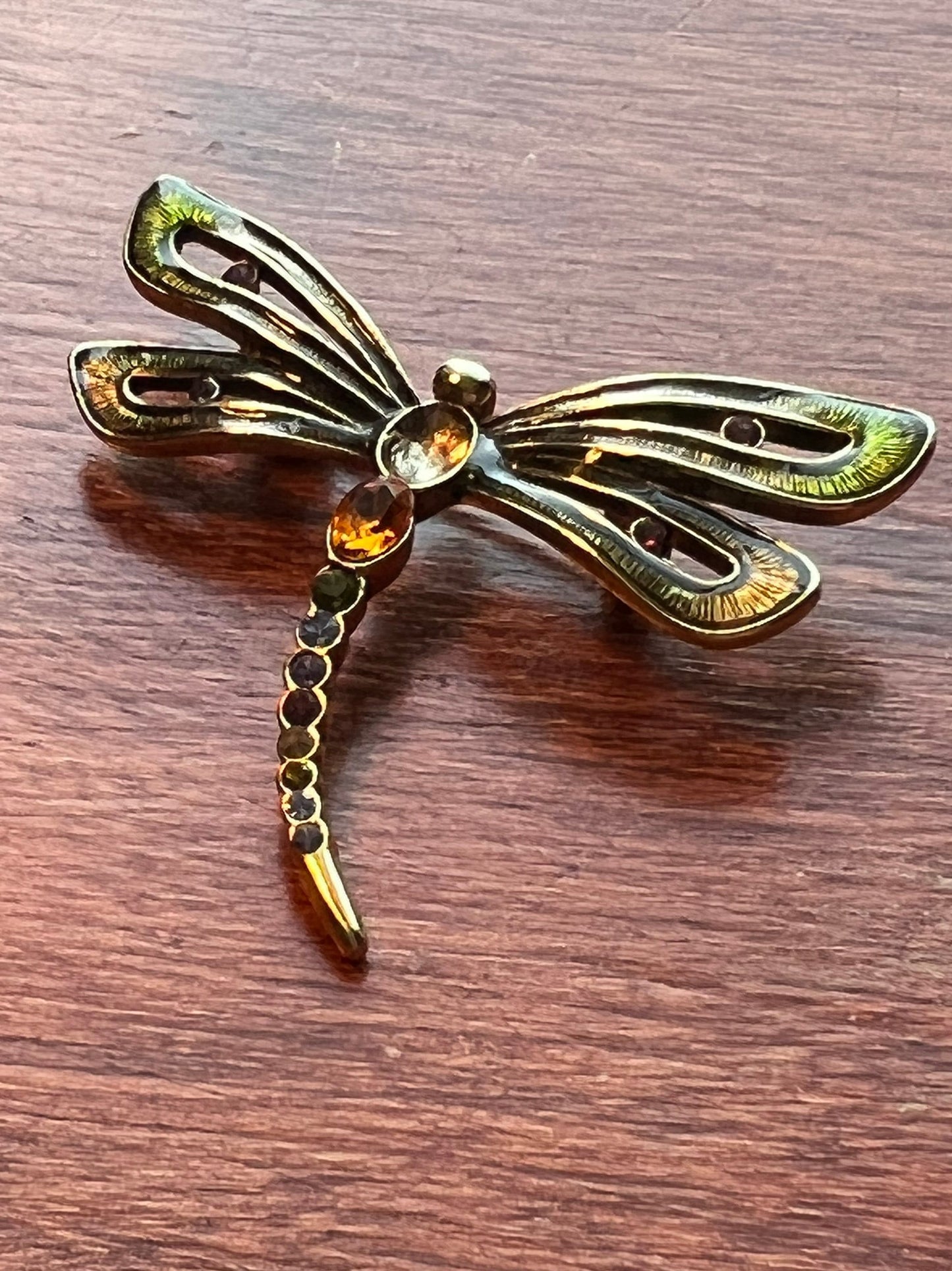Vintage Monet Dragonfly Pin Colorful Brooch Lover Antiques and Vintage