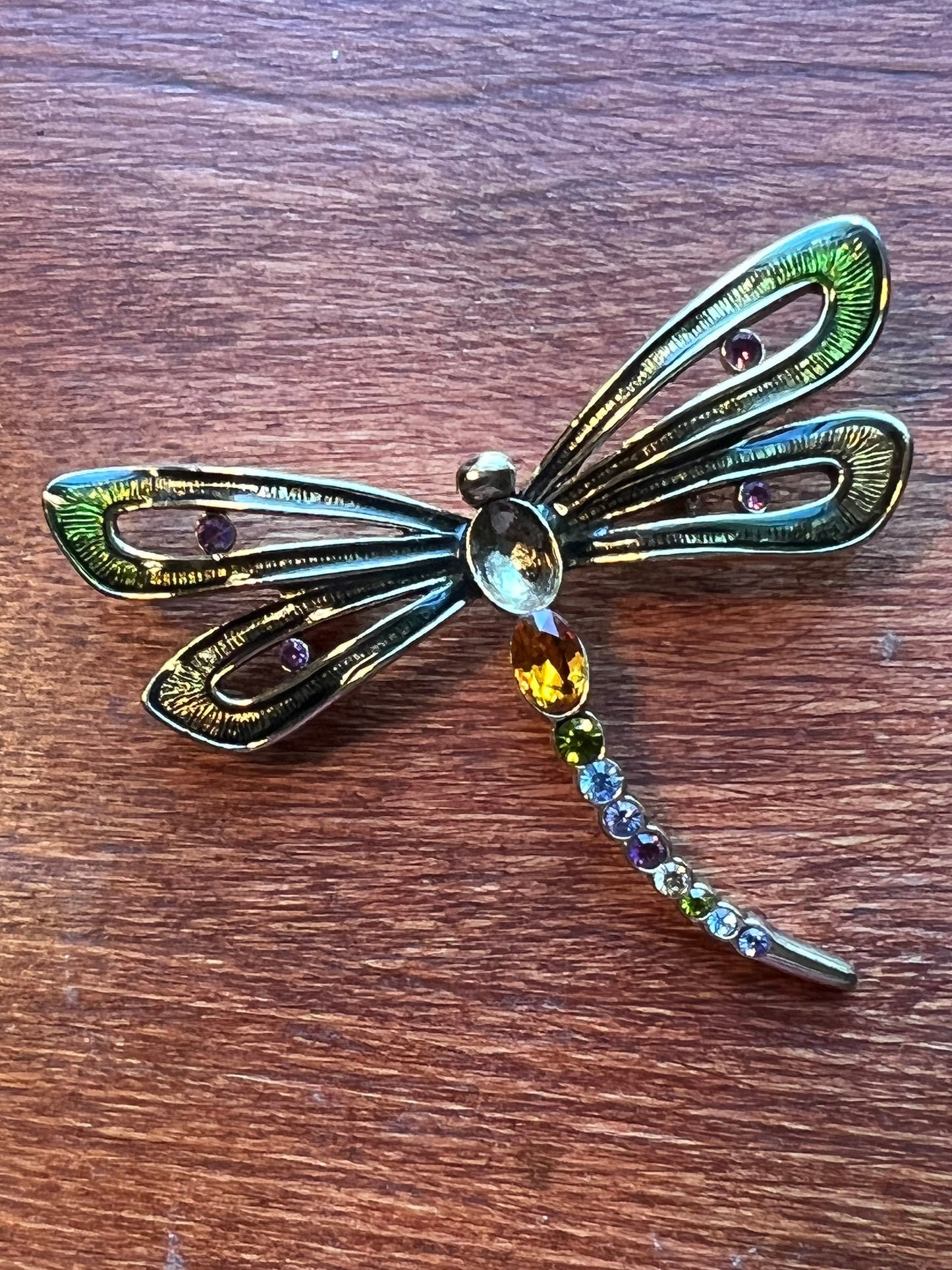 Vintage Monet Dragonfly Pin Colorful Brooch Lover Antiques and Vintage