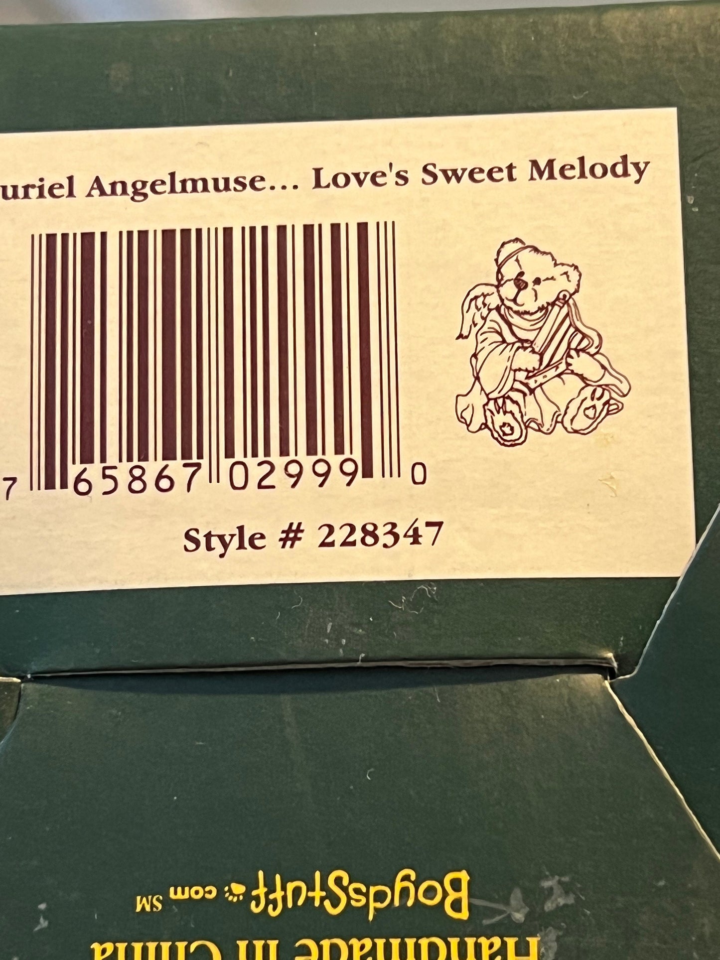 Boyds Bears Muriel Angelmuse Love’s Sweet Melody The Bearstone Collection Boyds Bears & Friends