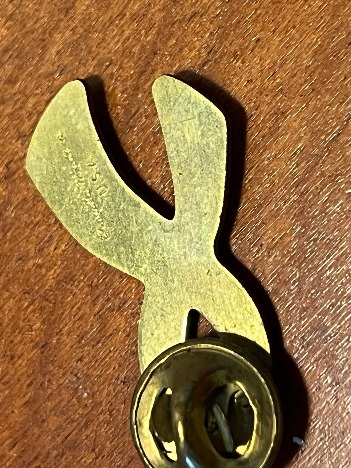 Vintage Awareness Ribbon with Name Lilly imprinted in enamel brooch pin brooches pins Lover Antiques and Vintage