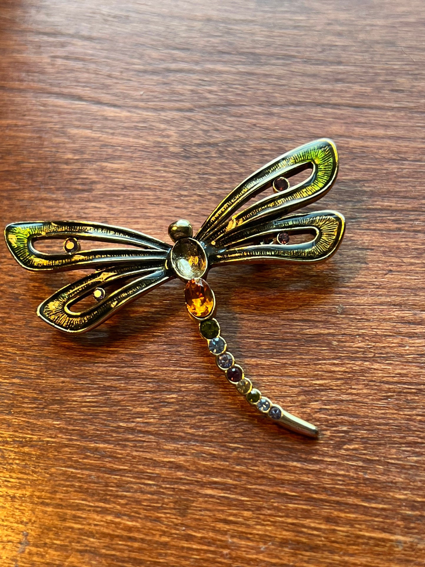 Vintage Monet Dragonfly Pin Colorful Brooch Lover Antiques and Vintage