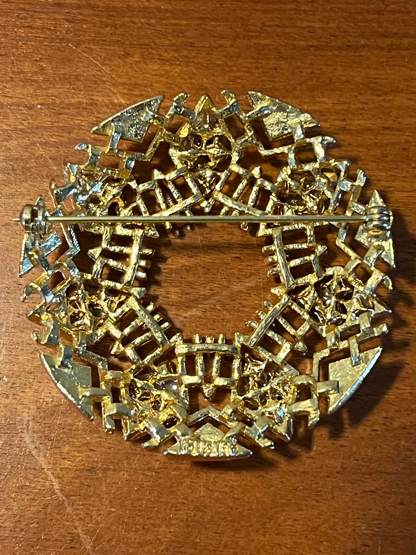 Vintage Starburst Signed Lisner pin brooch blue gemstones brooches pins jewelry Mid Century Modern estate jewels Lover Antiques and Vintage