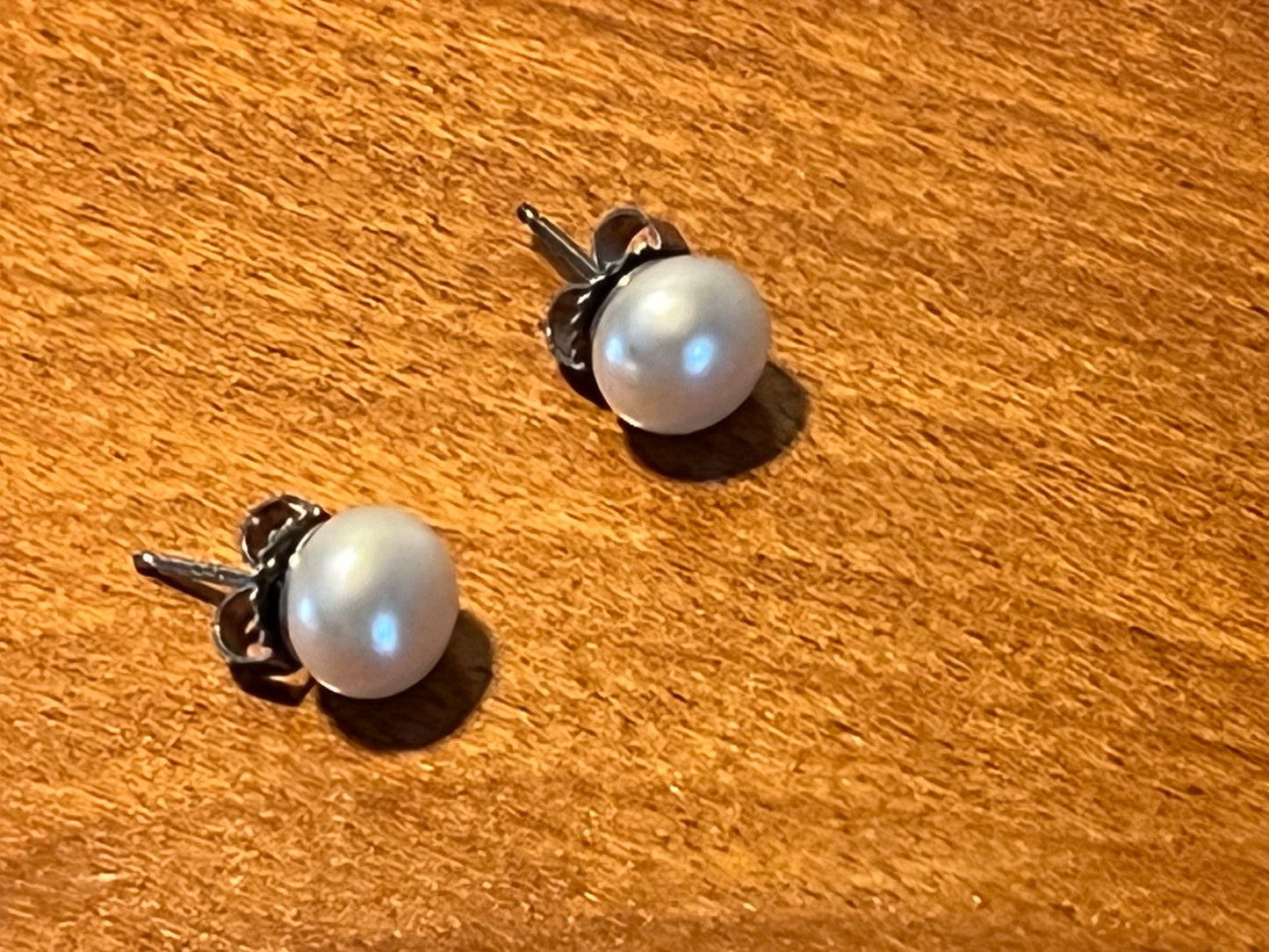 Vintage large faux pearl earrings with stainless steel posts earring jewelry Lover Antiques and Vintage