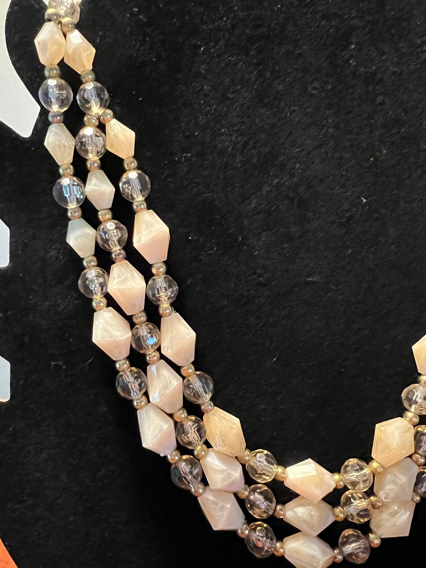 Vintage multi strand beaded necklace with hook clasp estate jewelry Lover Antiques and Vintage