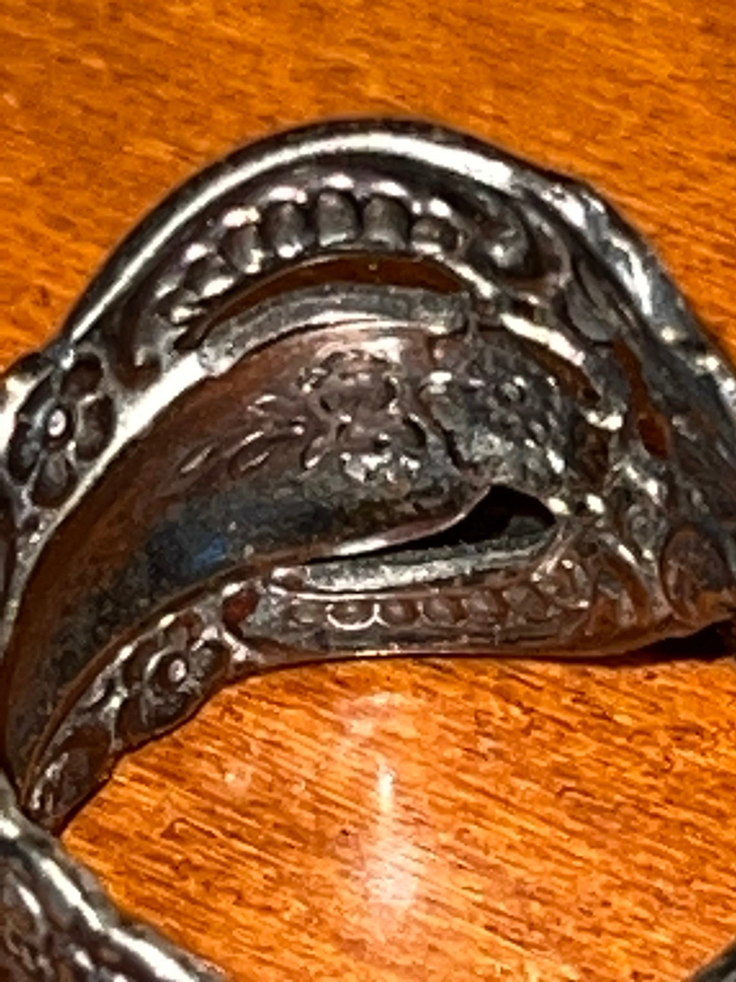 Vintage Oneida Community Flatware Silverplate Spoon Ring from 1970’s rings silver plate Lover Antiques and Vintage