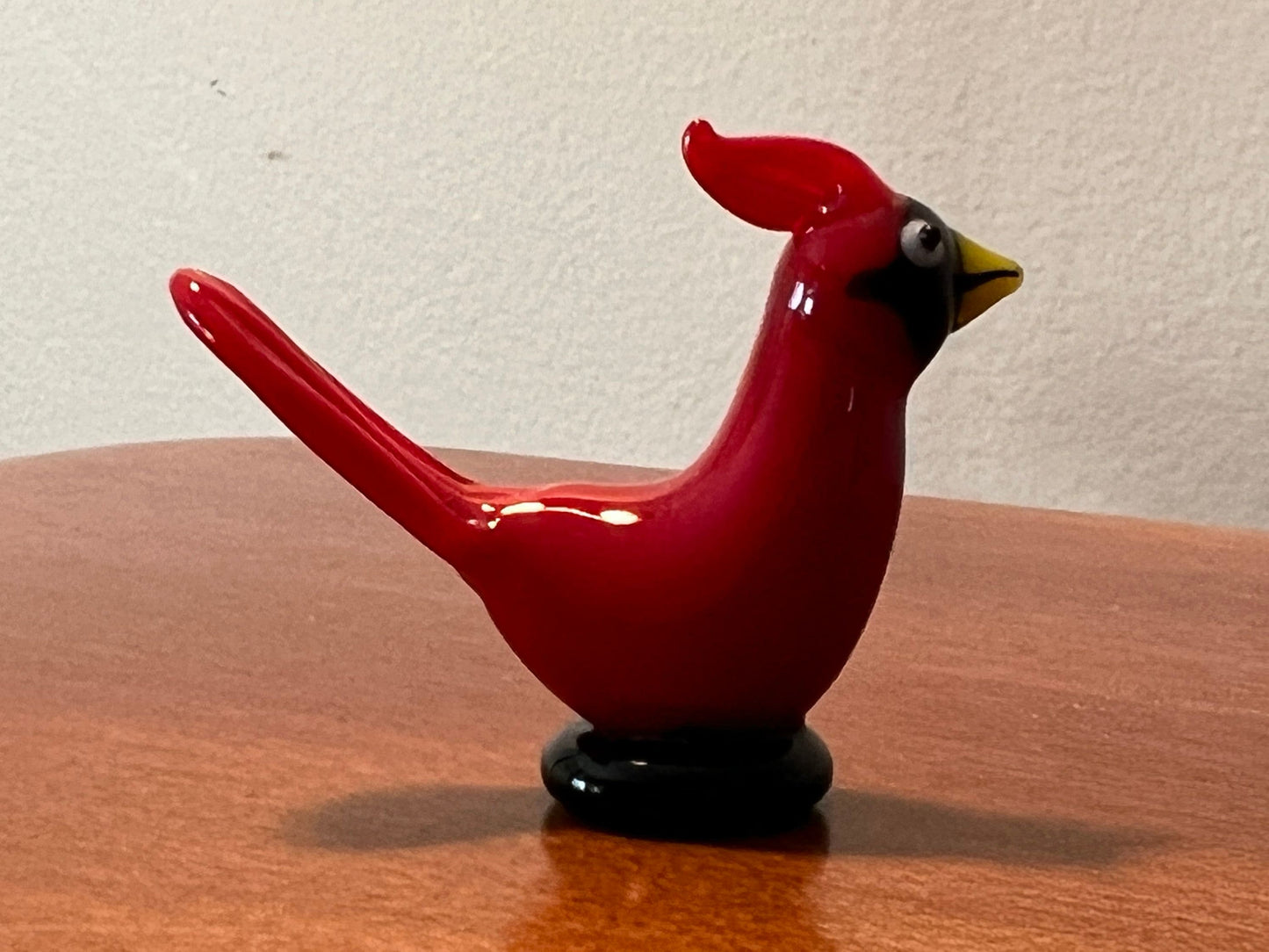 Vintage Red Cardinal mini small collectible glass art bird figure figurine Lover Antiques and Vintage