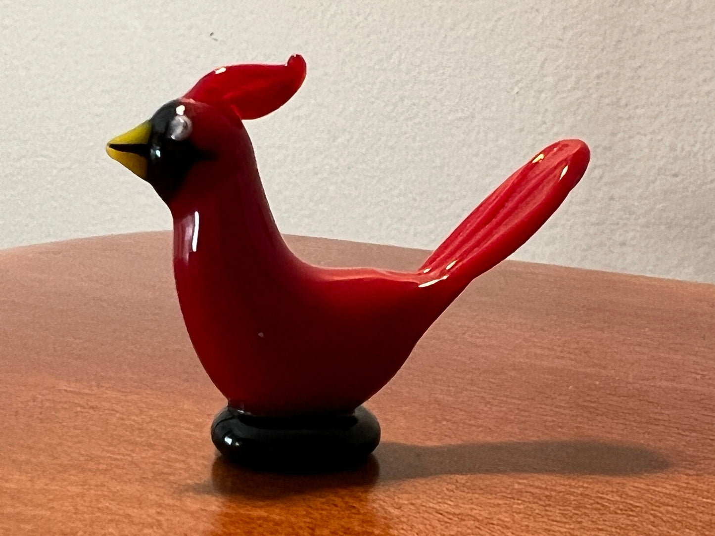Vintage Red Cardinal mini small collectible glass art bird figure figurine Lover Antiques and Vintage