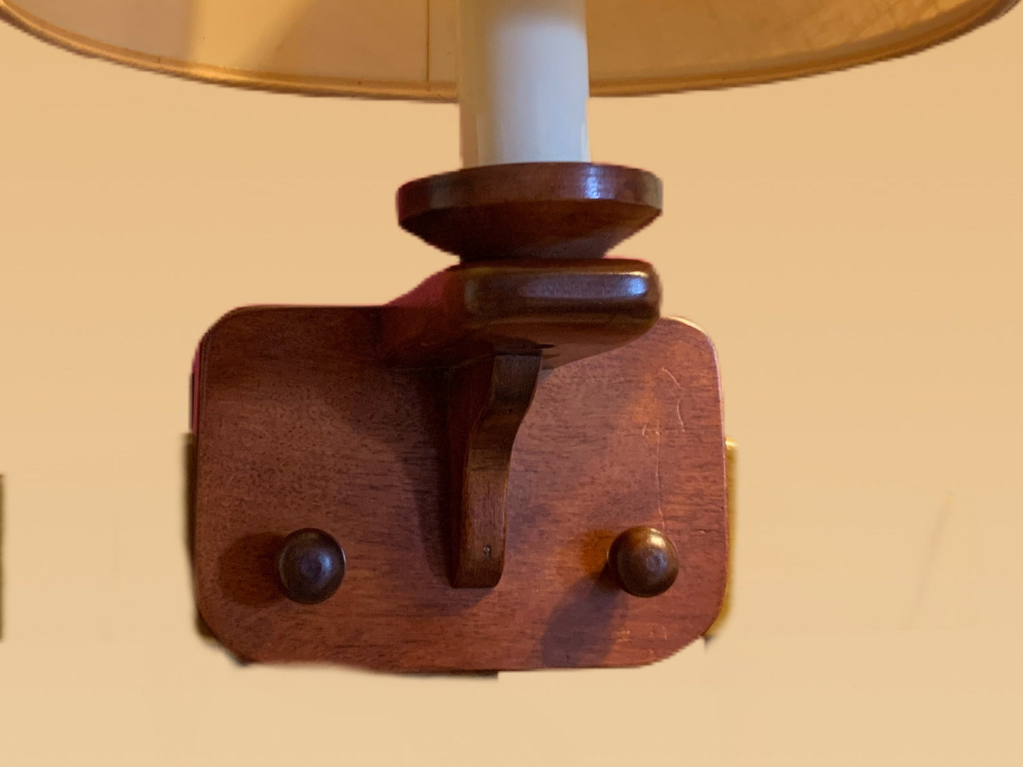 Cushman Colonial Creations Removable Bed Lamp 4-196 with original shade only made 1934-37, Lover Antiques and Vintage