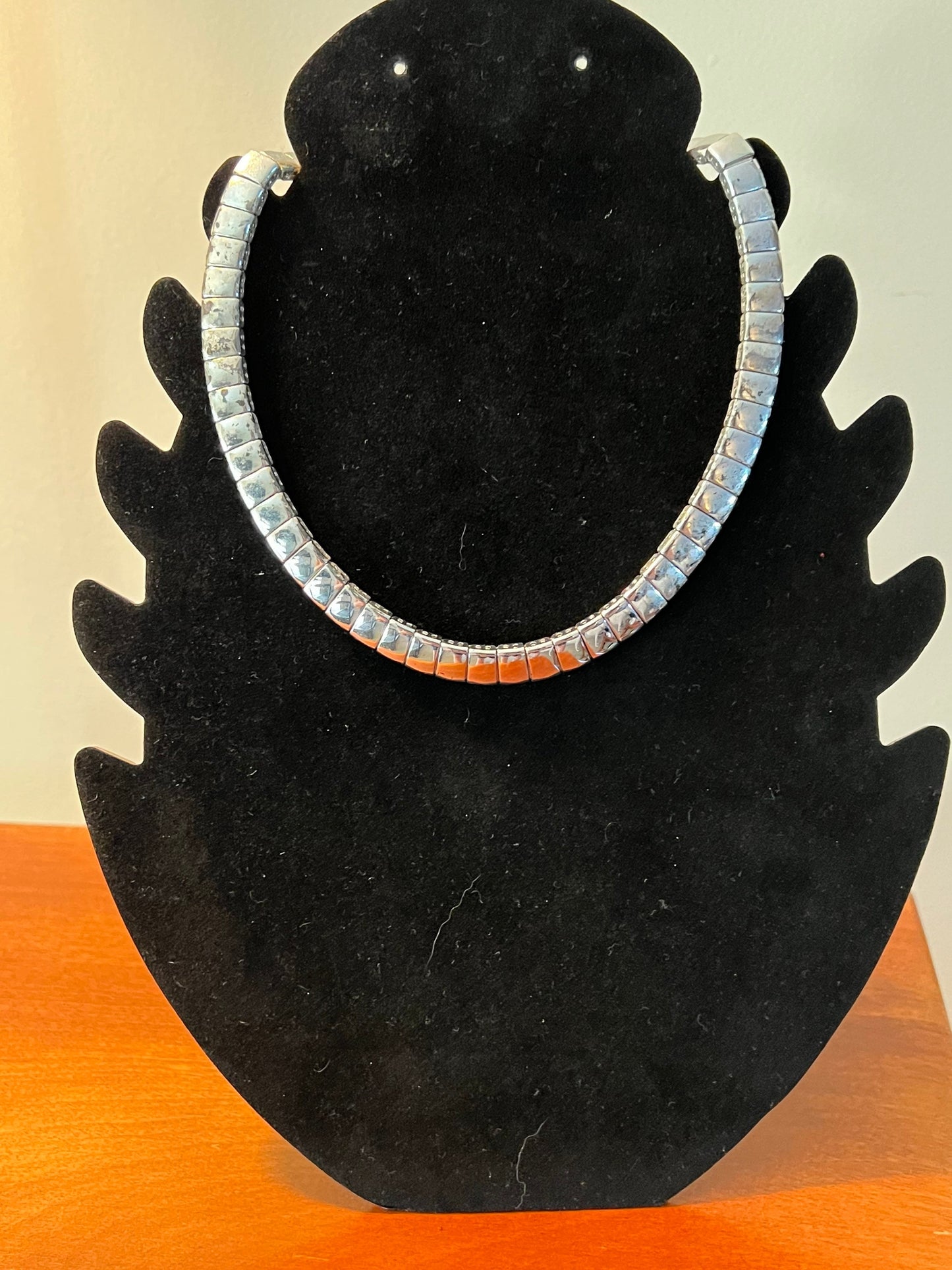 Vintage Silver Choker style necklace silver tone estate jewelry Lover Antiques and Vintage