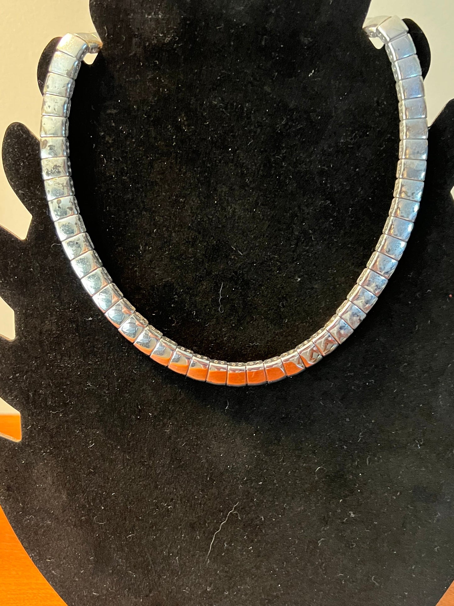 Vintage Silver Choker style necklace silver tone estate jewelry Lover Antiques and Vintage