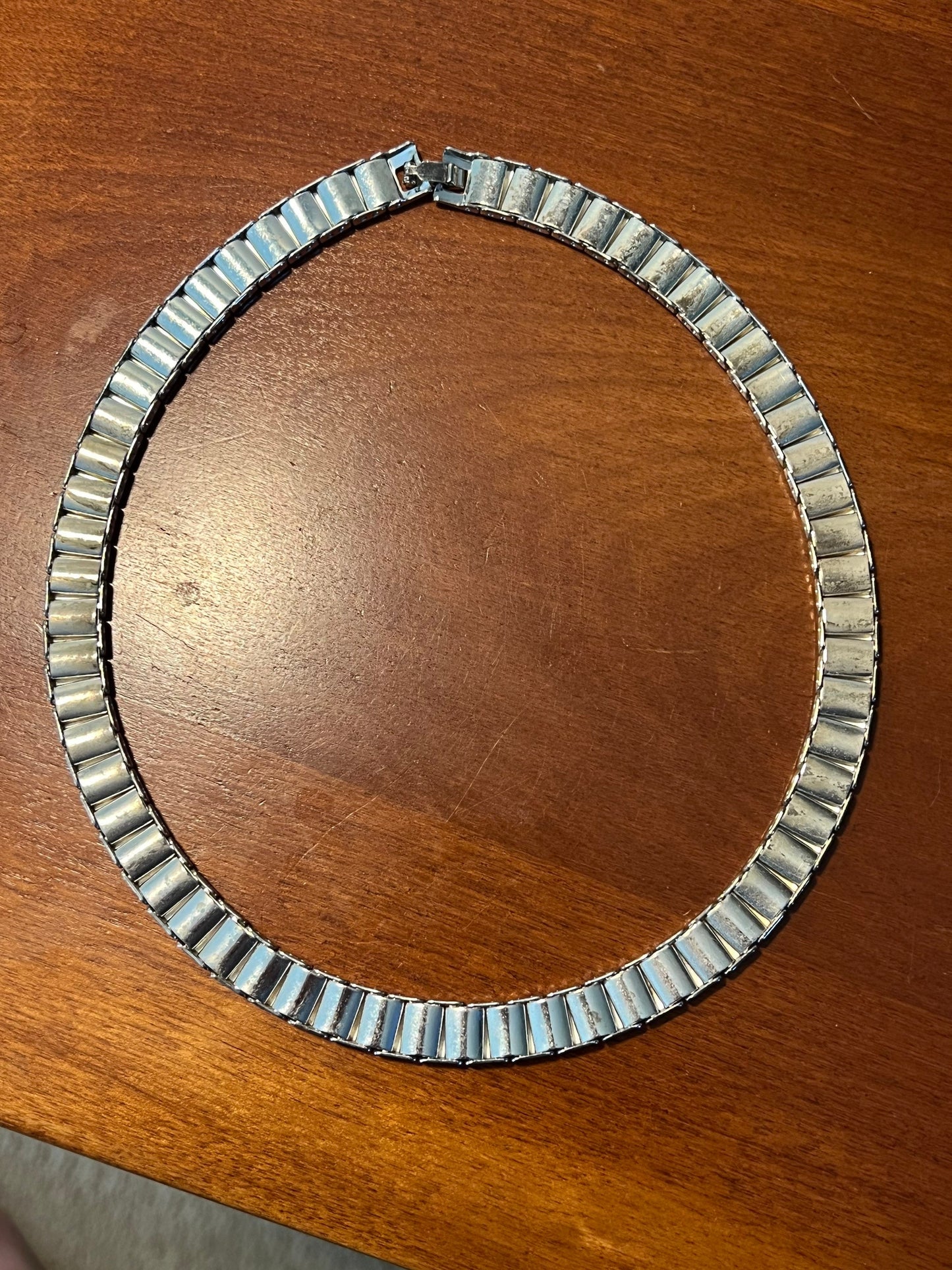 Vintage Silver Choker style necklace silver tone estate jewelry Lover Antiques and Vintage