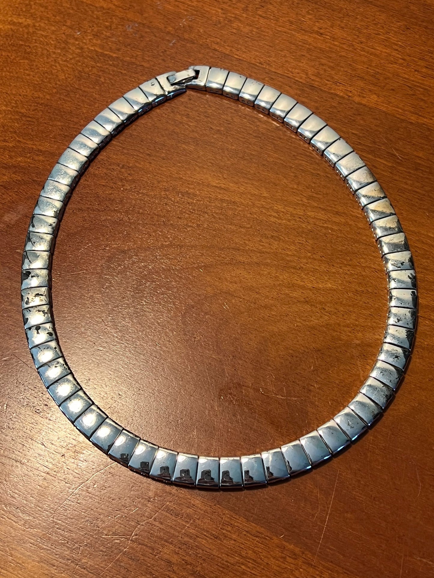 Vintage Silver Choker style necklace silver tone estate jewelry Lover Antiques and Vintage