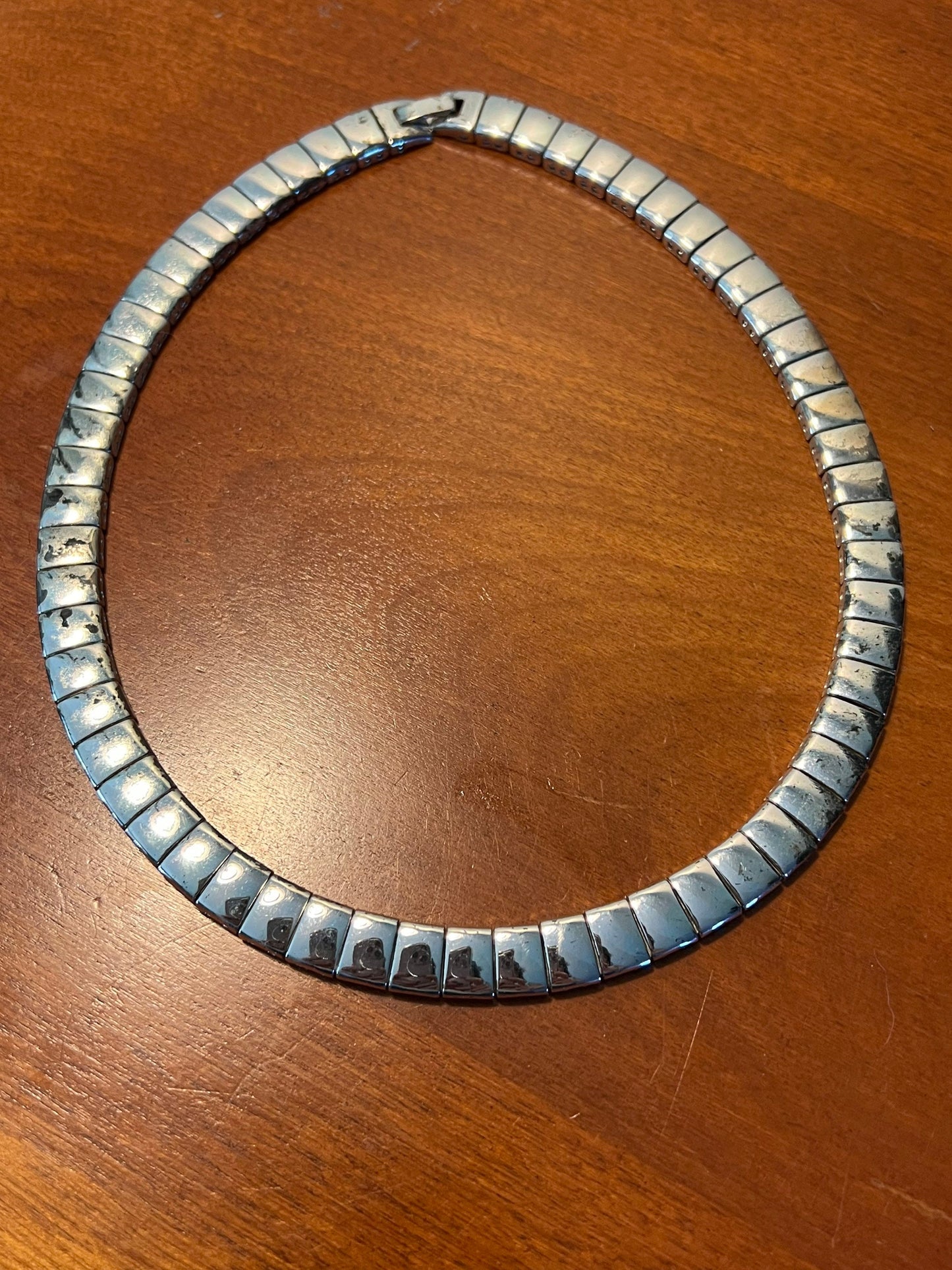 Vintage Silver Choker style necklace silver tone estate jewelry Lover Antiques and Vintage