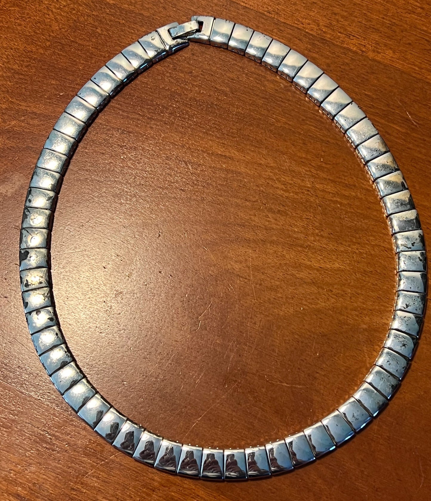 Vintage Silver Choker style necklace silver tone estate jewelry Lover Antiques and Vintage