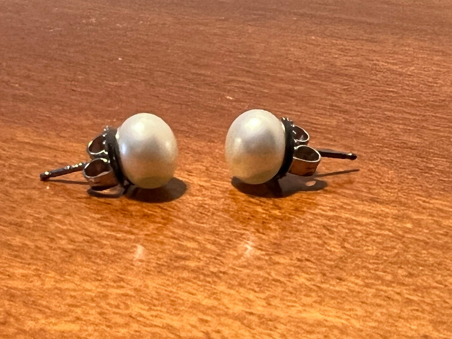 Vintage large faux pearl earrings with stainless steel posts earring jewelry Lover Antiques and Vintage