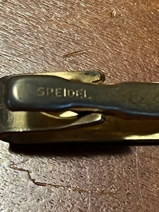 Vintage Speidel mens brass tie clip circa 1950’s mid century modern collectibles
