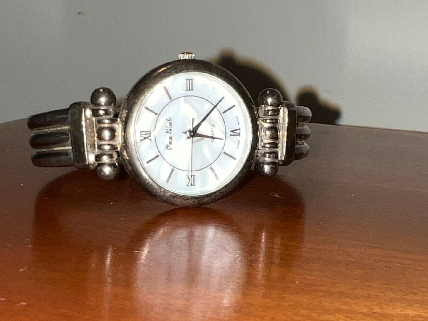 Vintage Pieva Nicol Quartz Stainless Steel woman’s watch with clasp stainless steel Lover Antiques and Vintage