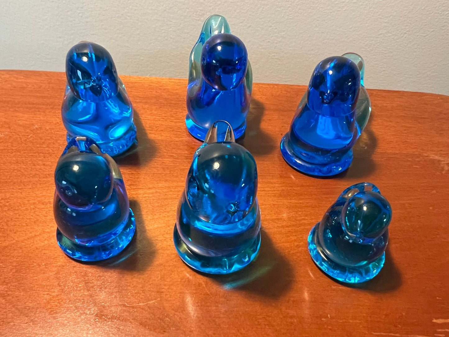Vintage Bluebirds of Happiness signed by Leo Ward Family Collection of 6 various sizes early pieces