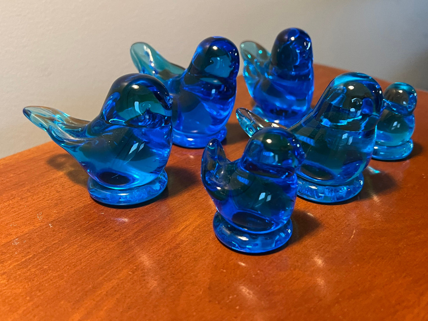 Vintage Bluebirds of Happiness signed by Leo Ward Family Collection of 6 various sizes early pieces