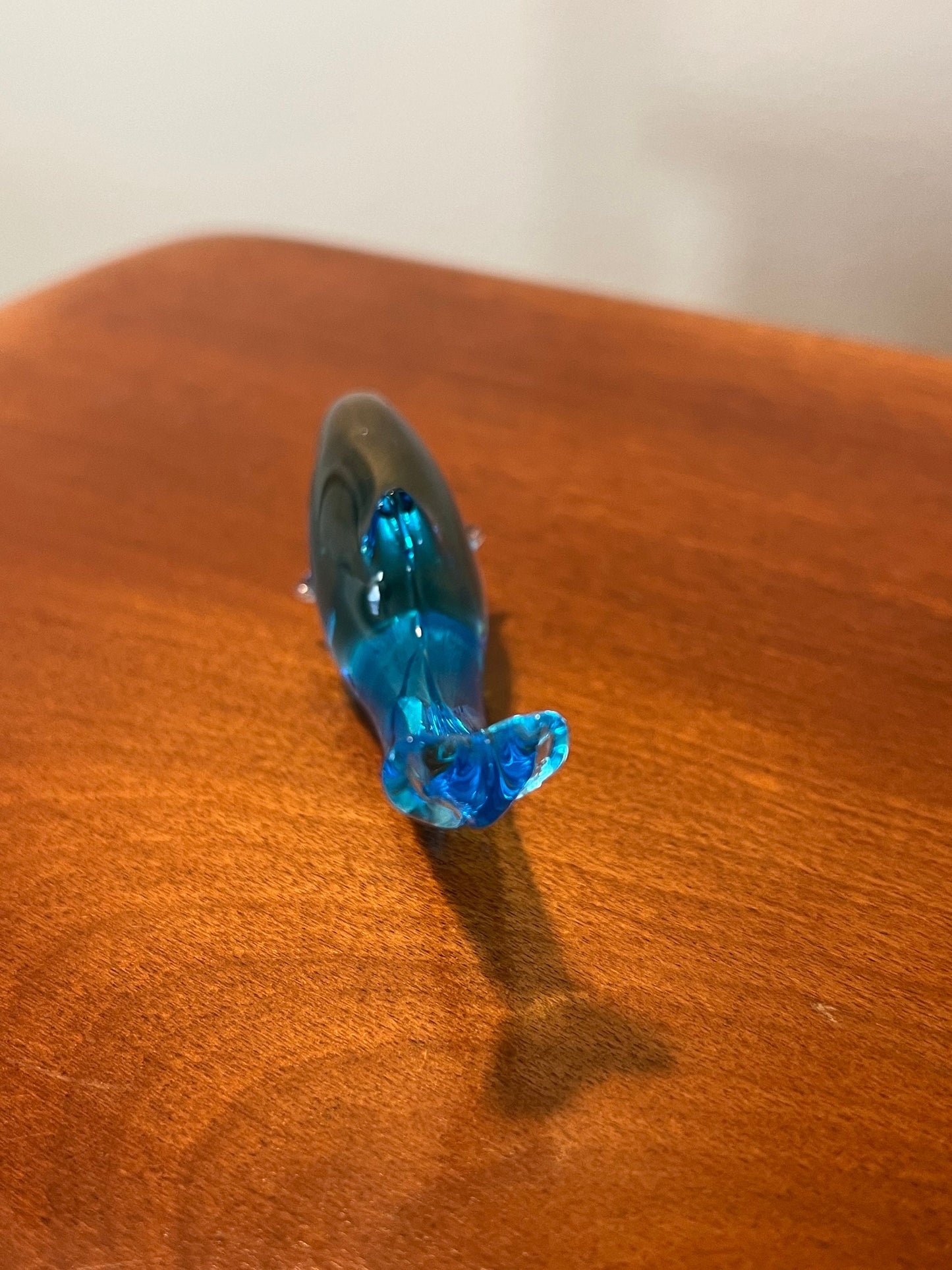 Vintage Blue Glass Dolphin Art glass figurine figure animal art glass pieces Lover Antiques and Vintage