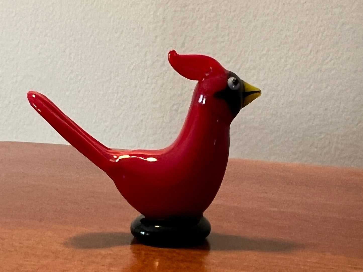 Vintage Red Cardinal mini small collectible glass art bird figure figurine Lover Antiques and Vintage