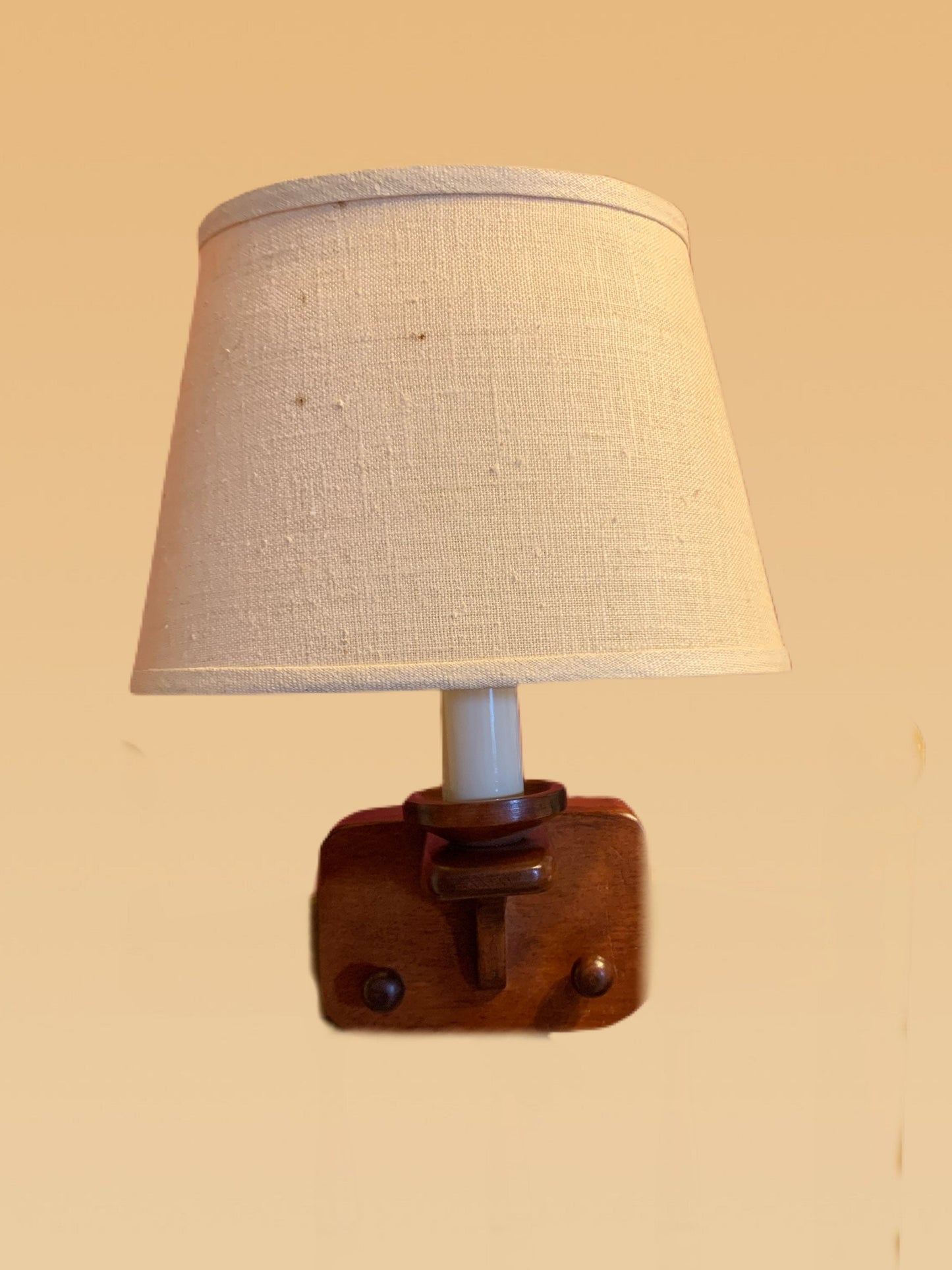 Cushman Colonial Creations Removable Bed Lamp 4-196 with original shade only made 1934-37, Lover Antiques and Vintage