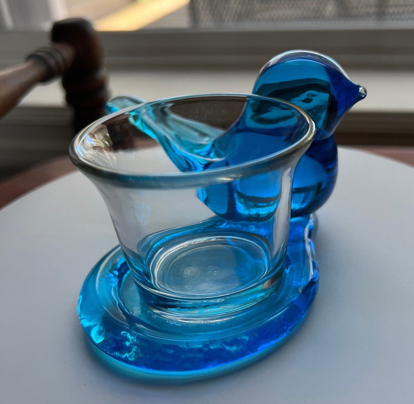 Vintage Bluebird of Happiness signed by W. Ward, dated 1993 Art Glass Artwork Bluebirds blue bird