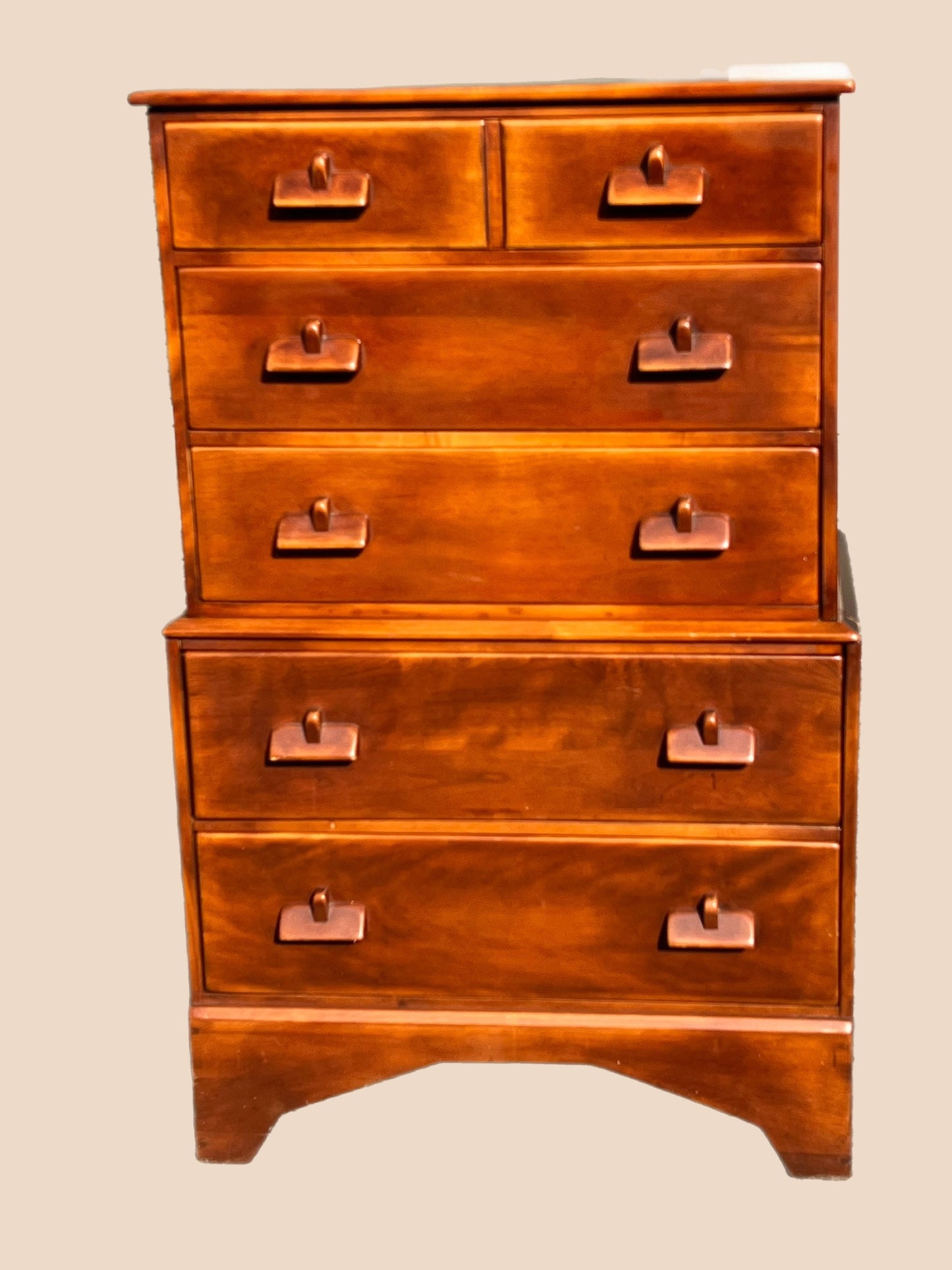 Cushman Colonial Creations Priscilla Alden Chest-on-Chest Dresser No. 3056 5 drawer tall chest Stunning!
