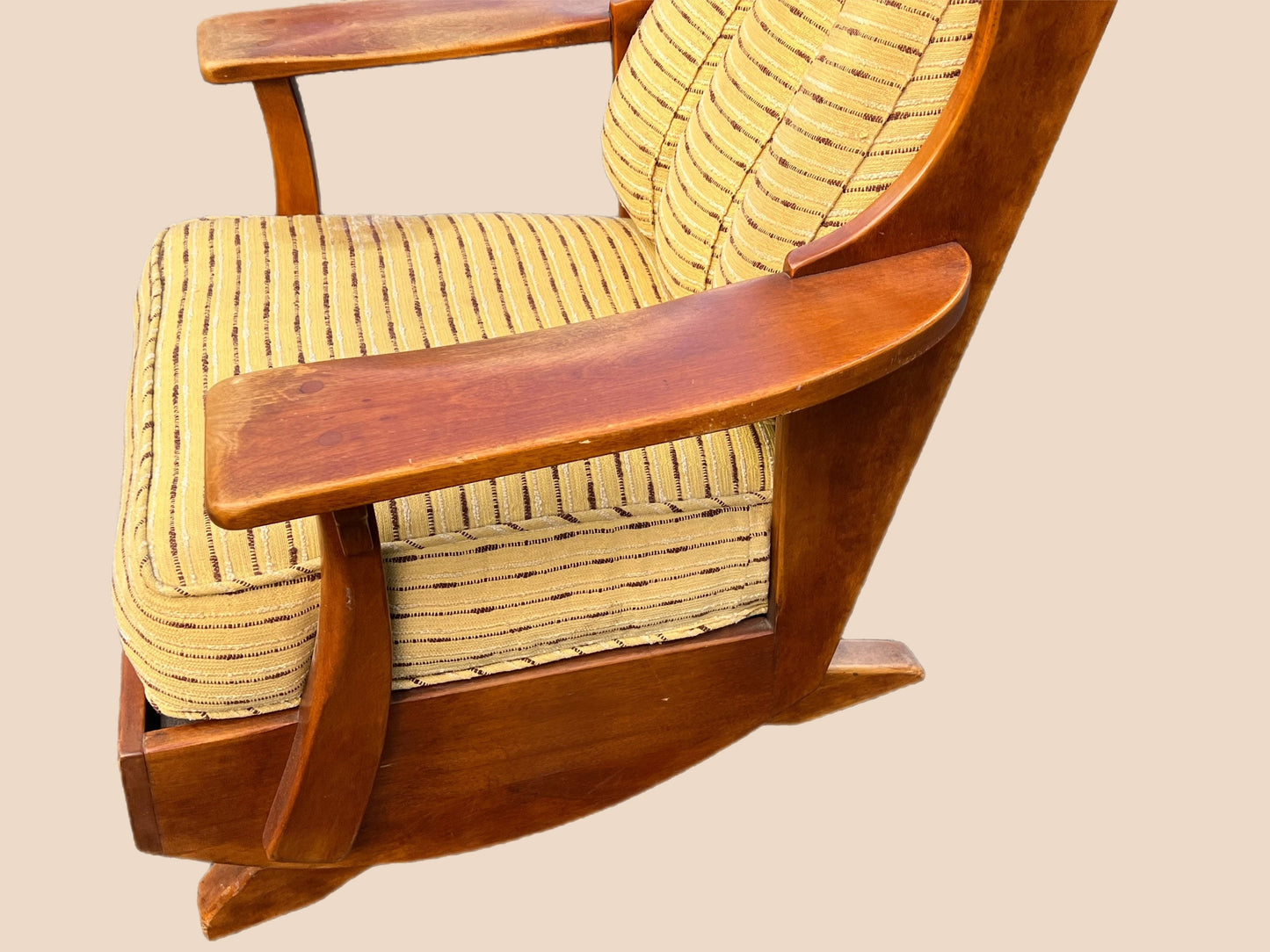 Cushman Colonial Creations Manchester High Back Wing Platform Rocker No. 9093 with the original snap on cushions