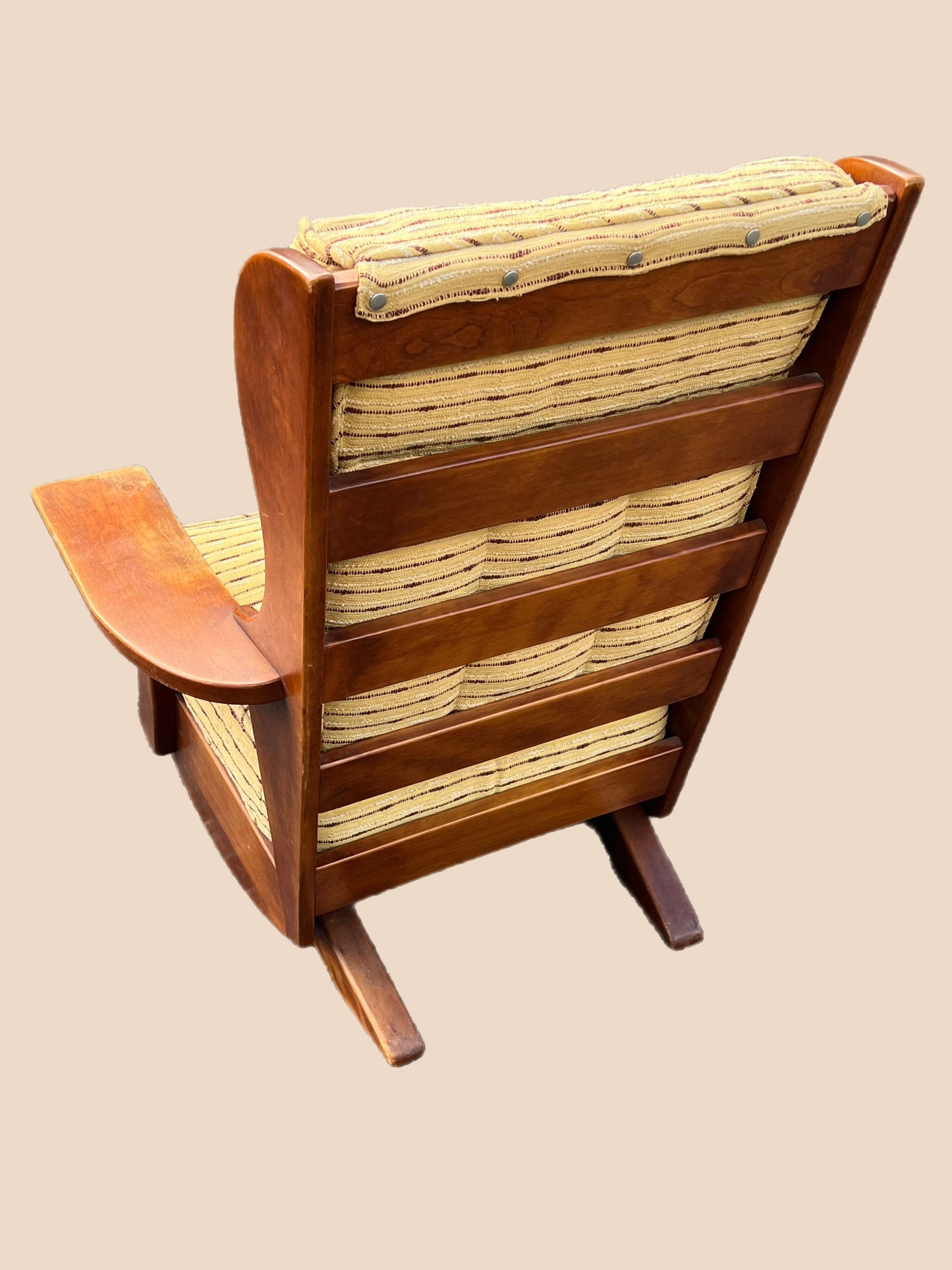 Cushman Colonial Creations Manchester High Back Wing Platform Rocker No. 9093 with the original snap on cushions