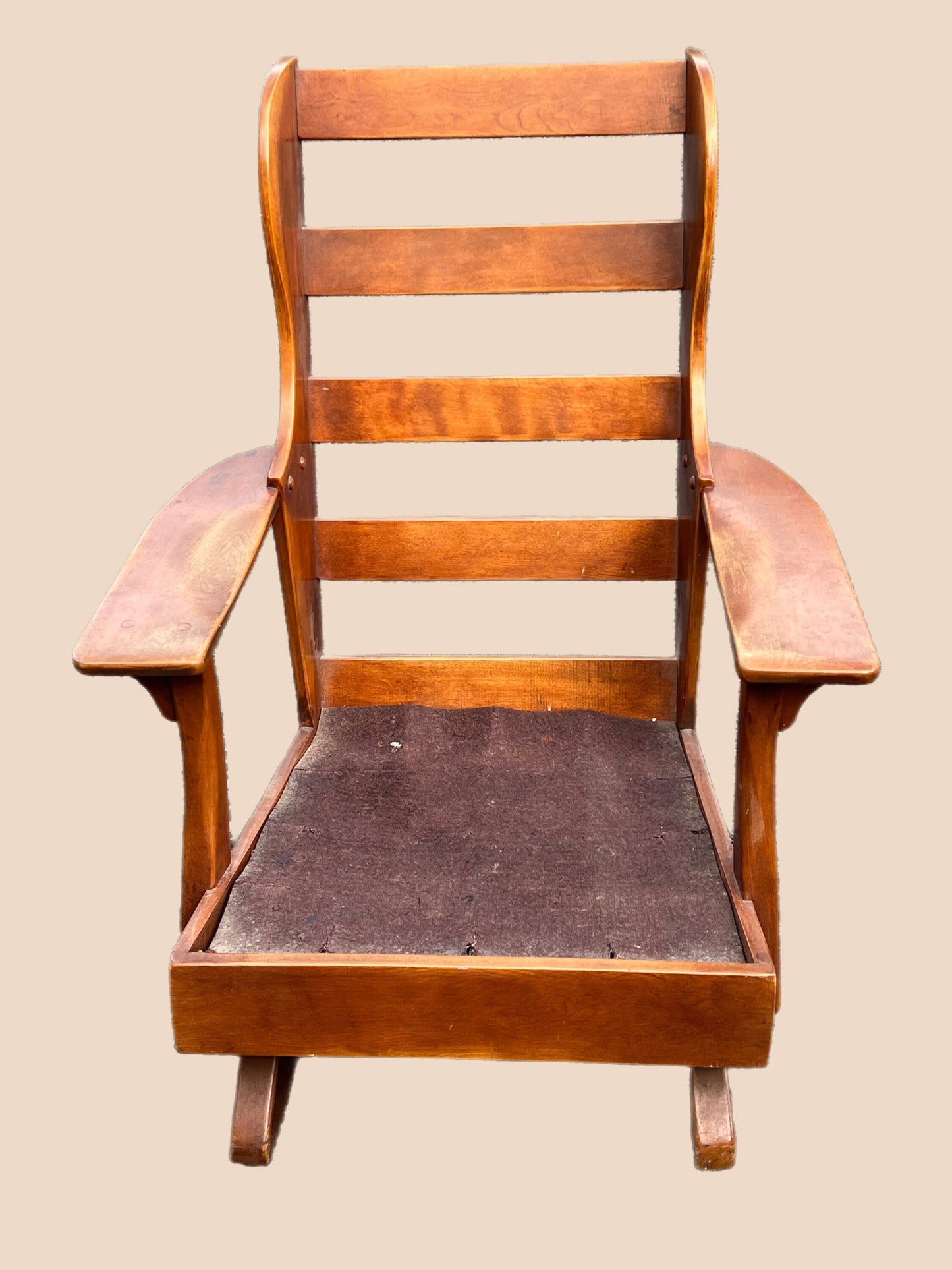 Cushman Colonial Creations Manchester High Back Wing Platform Rocker No. 9093 with the original mesh bottom