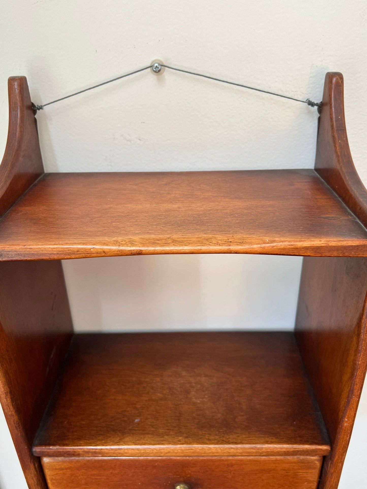 Cushman Colonial Creations Hanging Wall Shelf with Drawer No. 3-46 Rare beautiful vintage furniture!