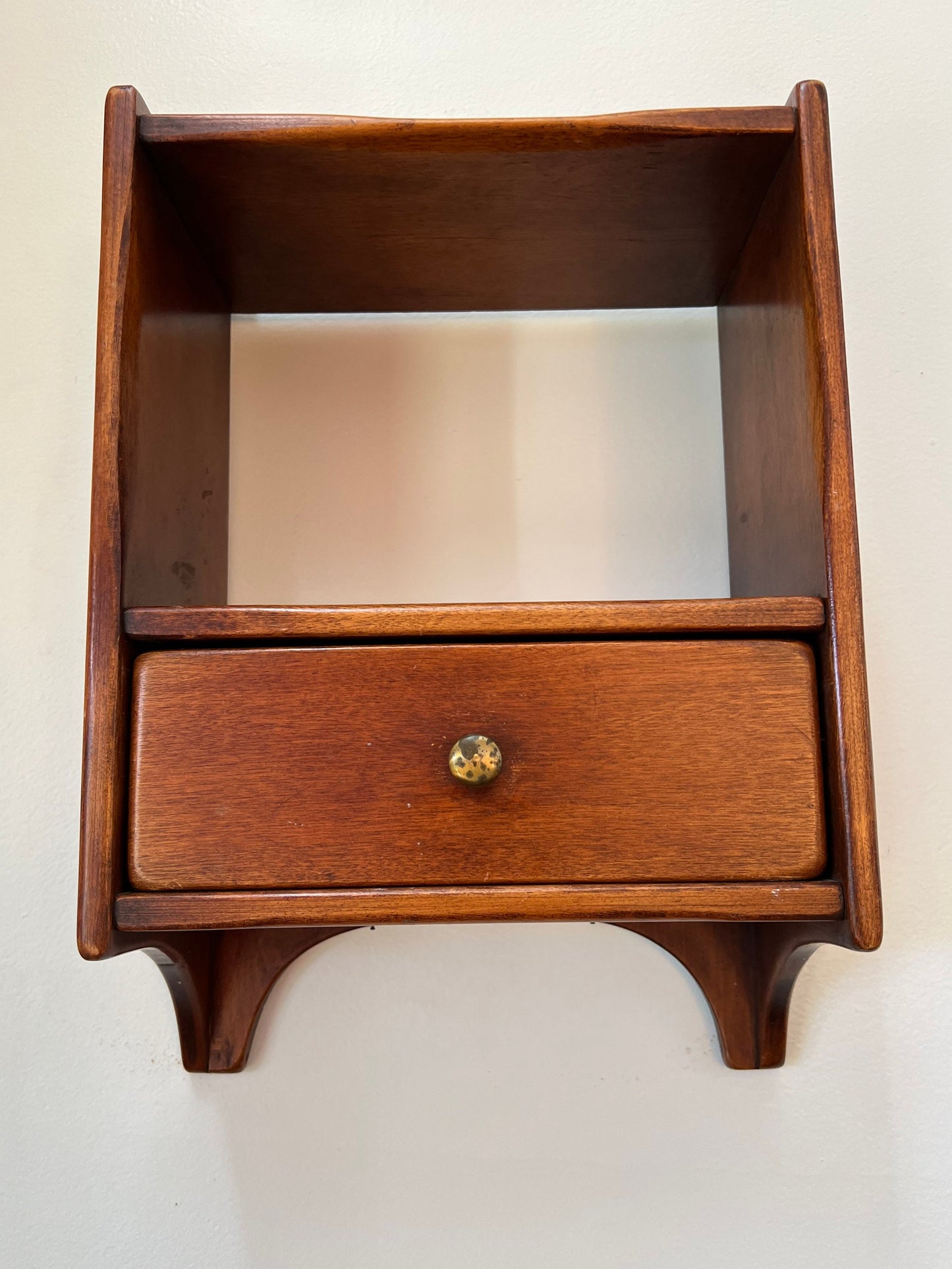 Cushman Colonial Creations Hanging Wall Shelf with Drawer No. 3-46 Rare beautiful vintage furniture!