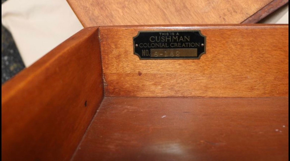 Cushman Colonial Creations Duxbury Night Table No. 5-162 only made 1935-36 night stand