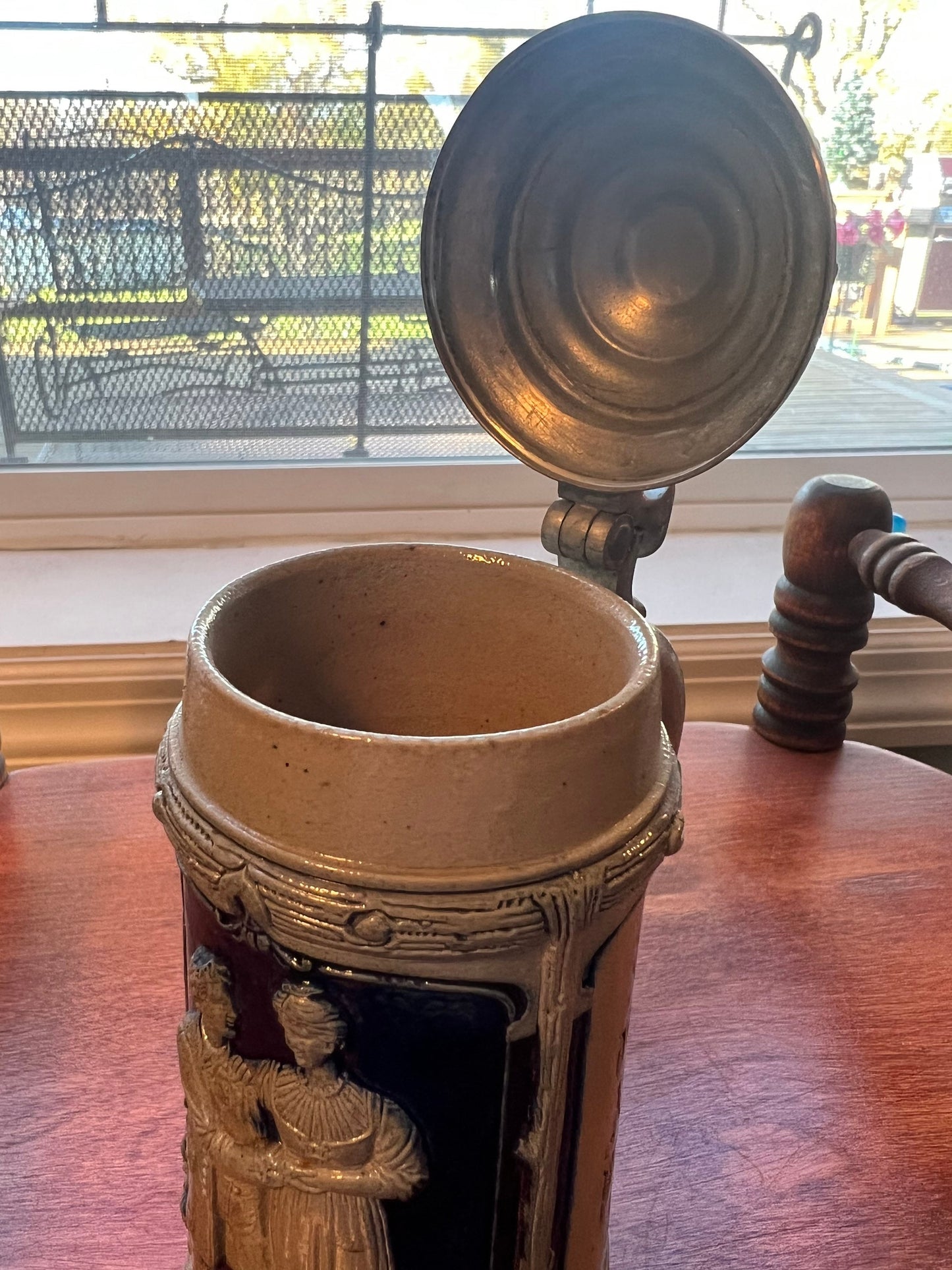 Antique Germany Stein with Cobalt Blue Marked German