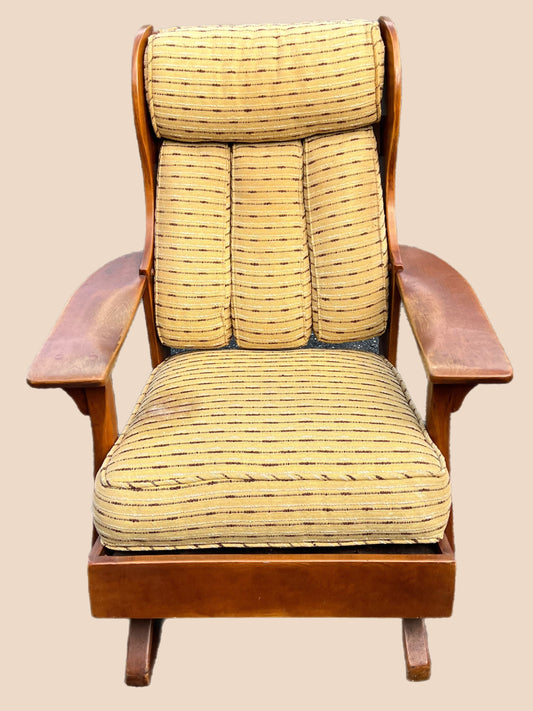 Cushman Colonial Creations Manchester High Back Wing Platform Rocker No. 9093 with the original snap on cushions