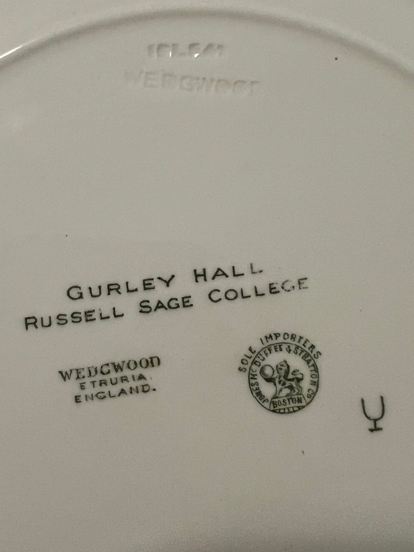 Wedgwood Etruria England Gurley Hall Russell Sage College Plate Wall Hanging Plates Lover Antiques and Vintage