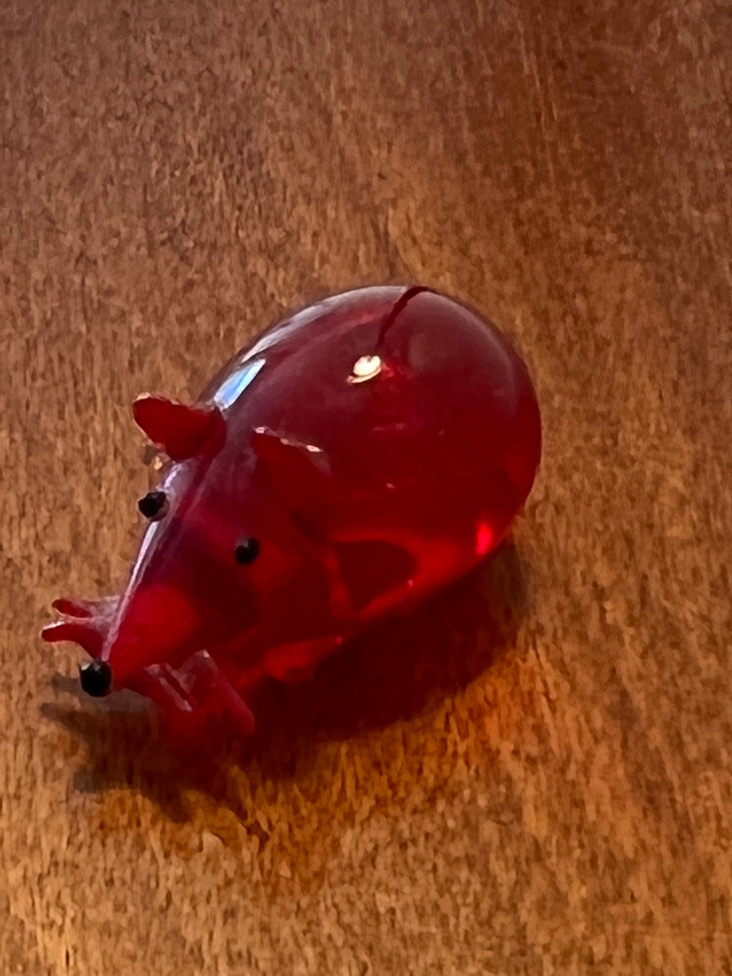 Vintage Fenton Ruby Red Glass Mouse 1” Collectible Art Glass Works LoverAntiques and Vintage