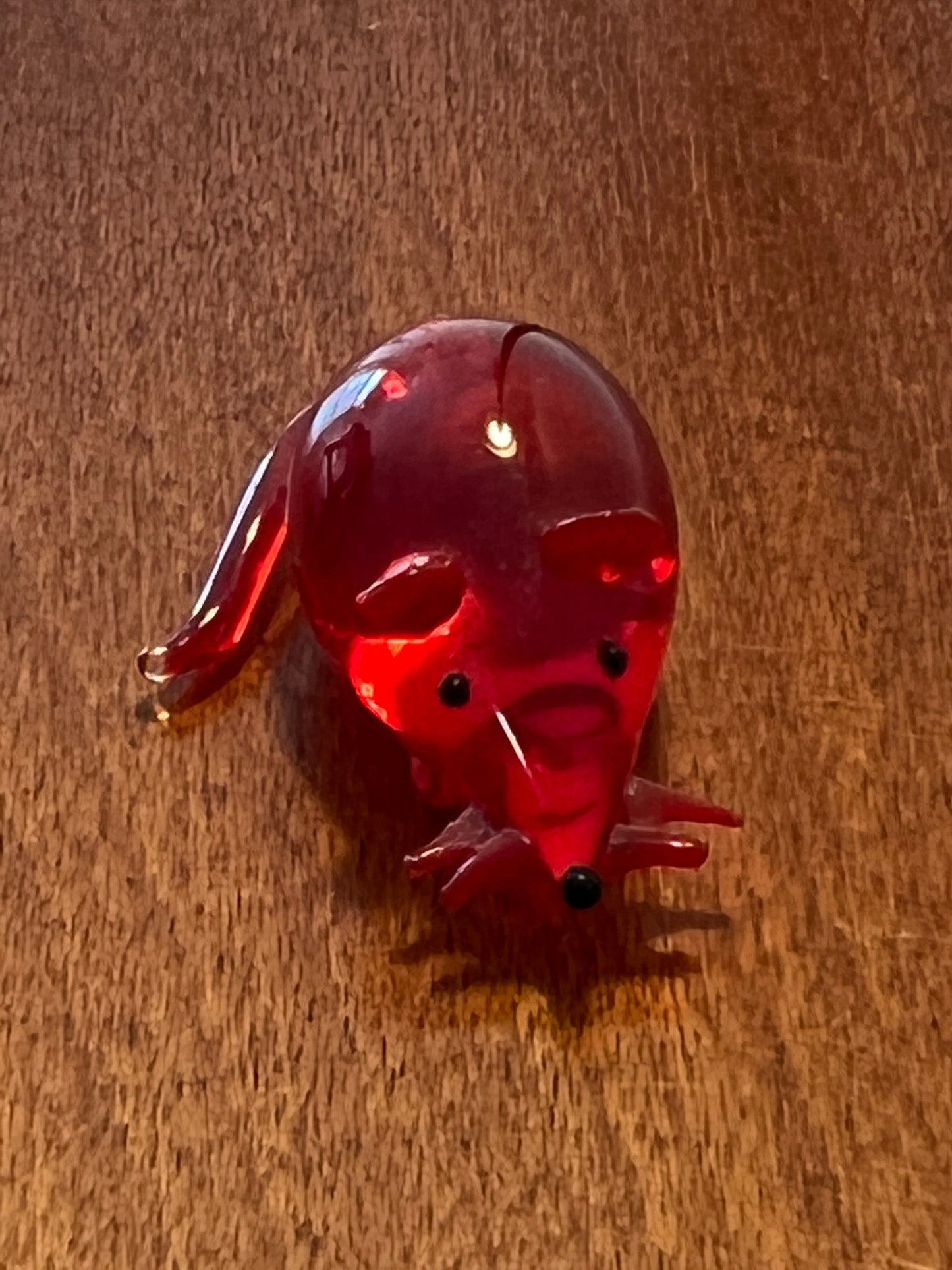 Vintage Fenton Ruby Red Glass Mouse 1” Collectible Art Glass Works LoverAntiques and Vintage